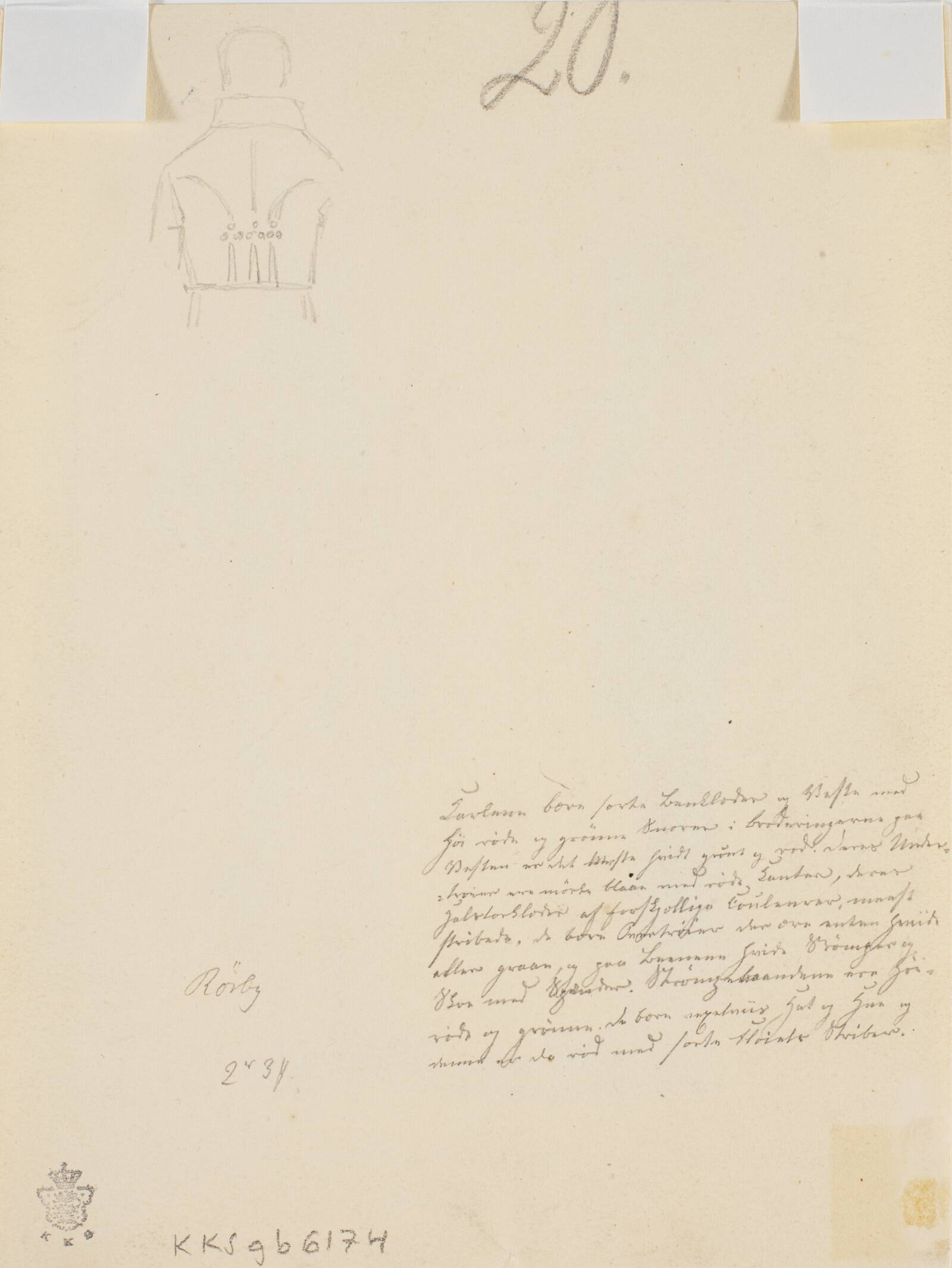 Mandsoverkrop set bagfra, Martinus Rørbye, 1830
