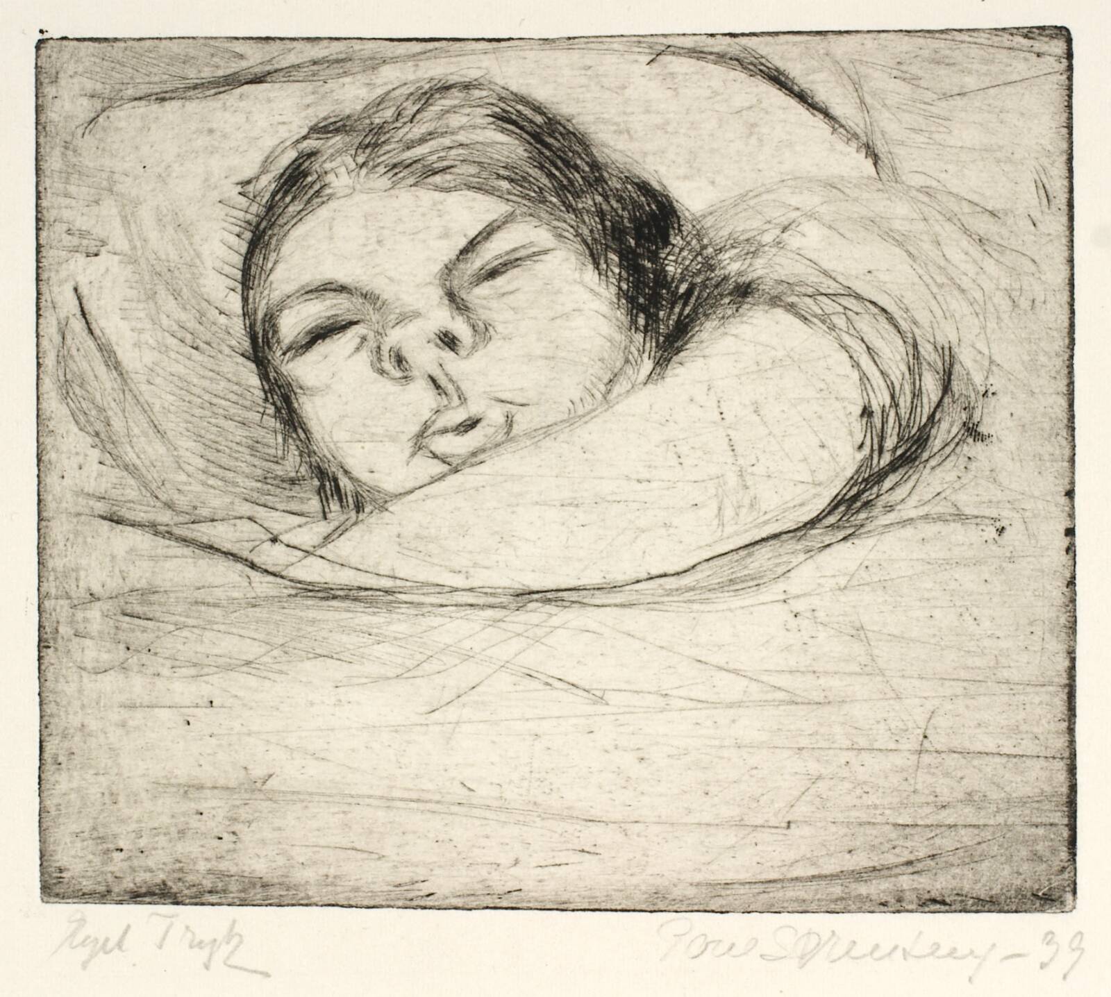 Sovende pige, Poul Sørensen, 1939