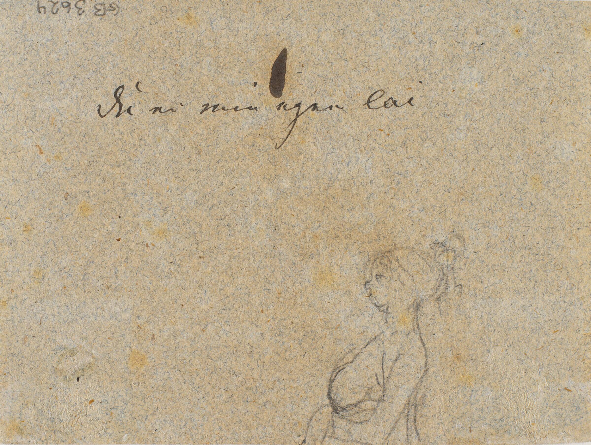 Det øverste af en kvindefigur i profil, Nicolai Abildgaard, 1743-1809