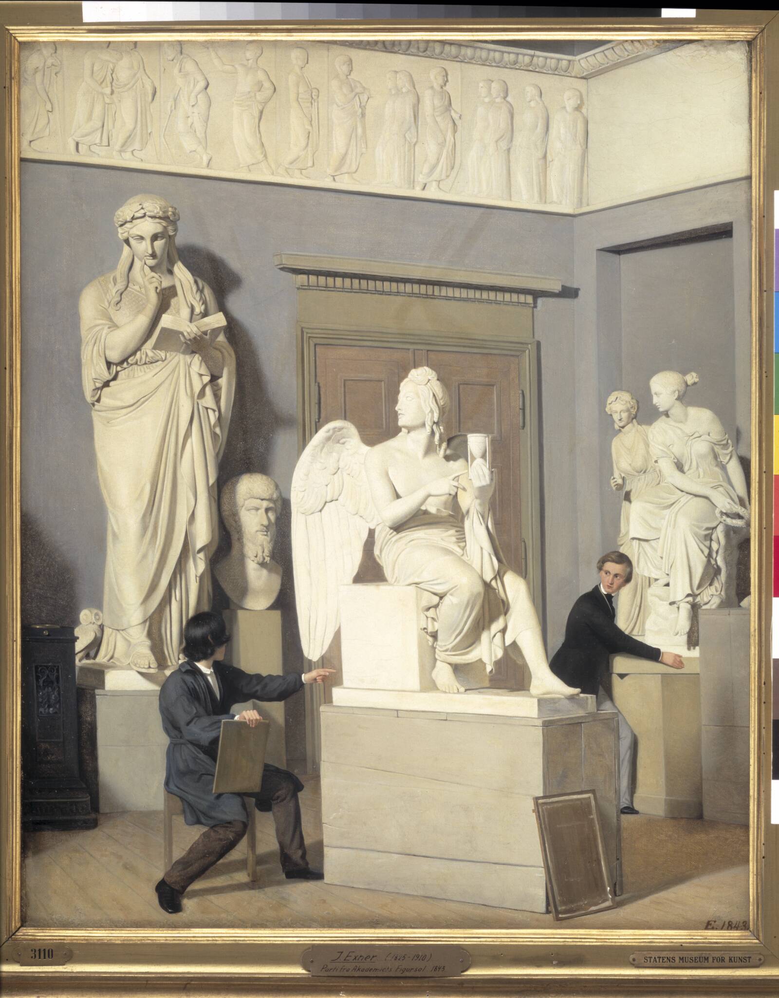 Fra Kunstakademiets figursal, Julius Exner, 1843
