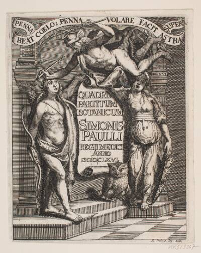 Titelblad til Simon Paulli, "Quadripartitum Botanicum", 1667