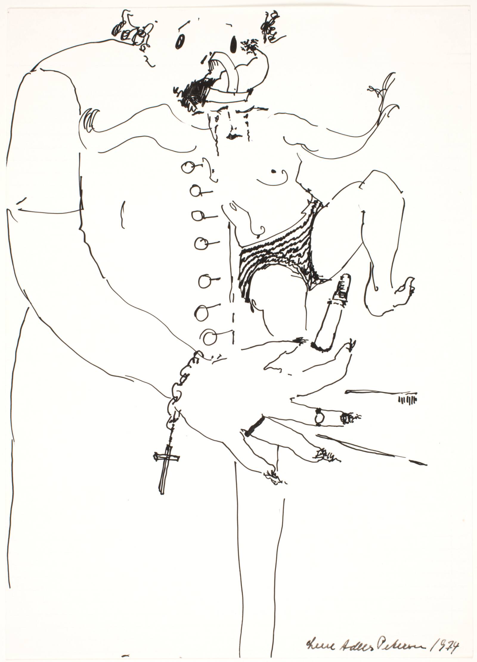 Stor kvinde og mindre, Lene Adler Petersen, 1974