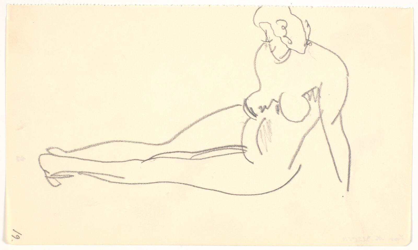Siddende model, Isakson, Karl, 1914-1915