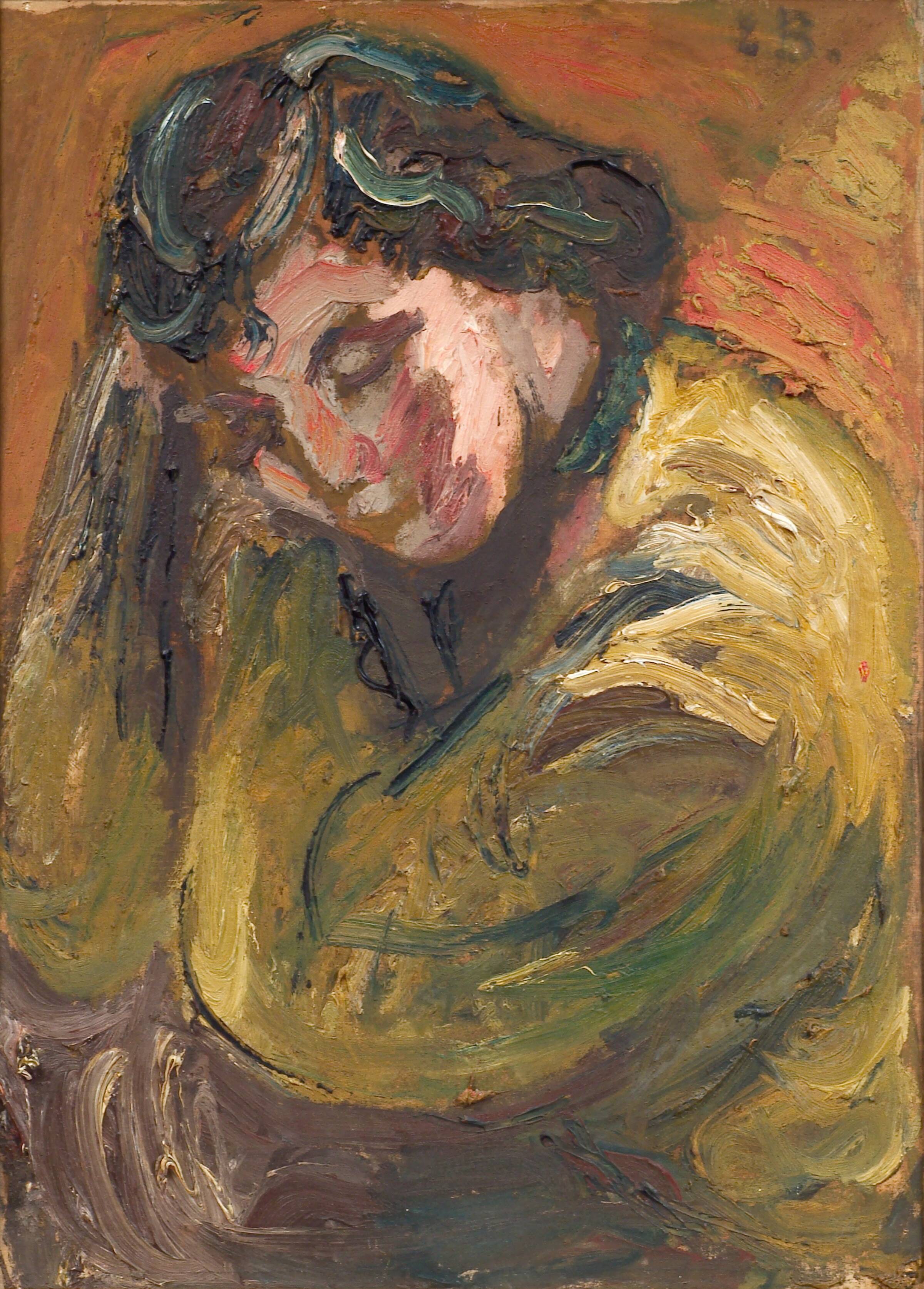 Figurstudie, aften, Eduard Borregaard, 1950
