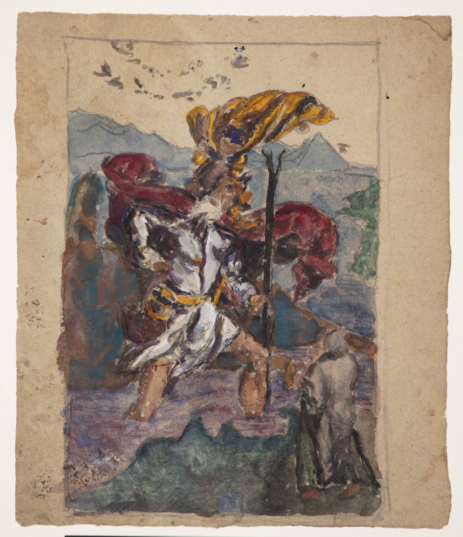 Studie efter Dürer: Den Hellige Christoforus II, J.A. Jerichau, 1910