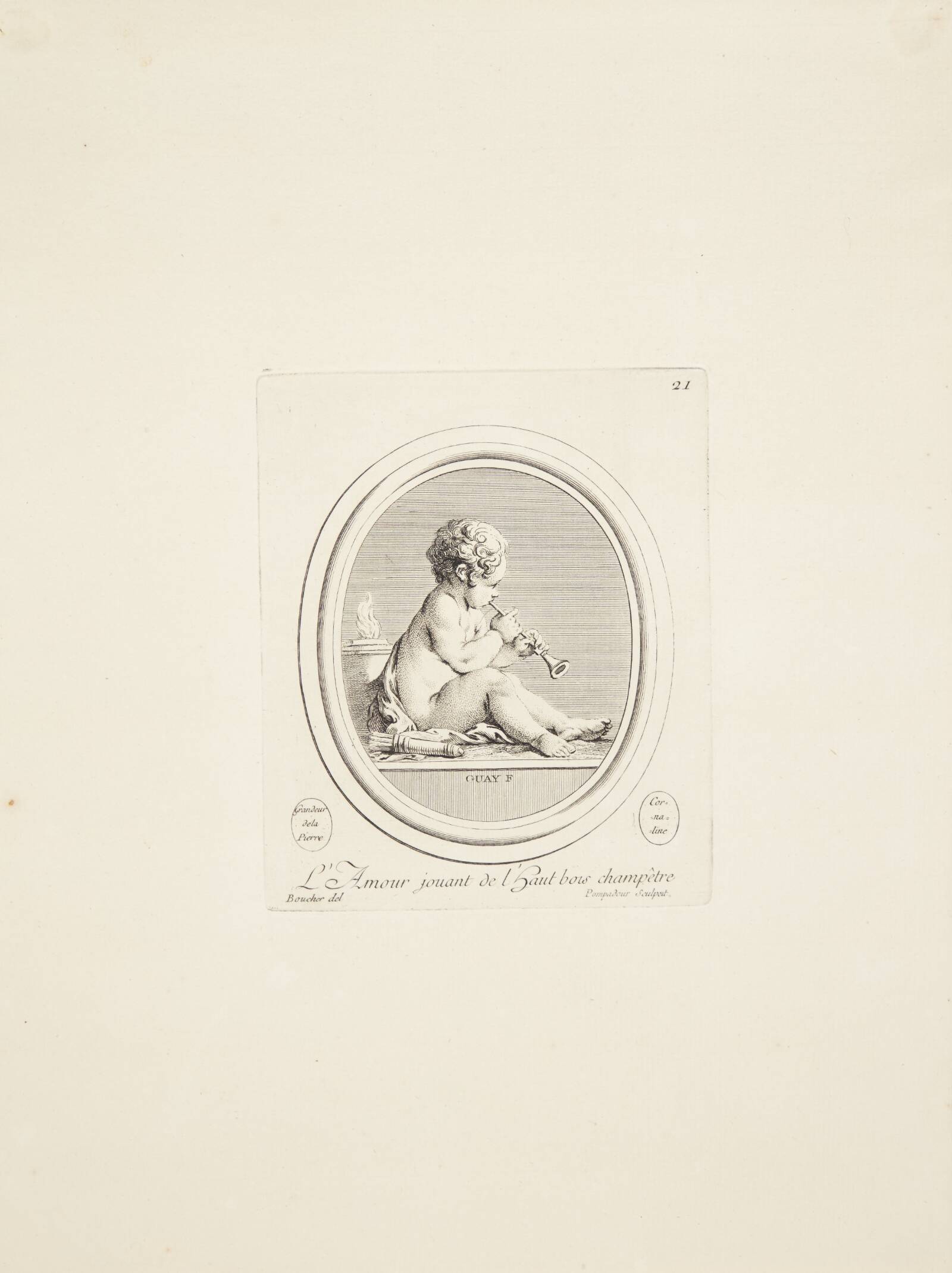 Amor spiller obo, Madame de Pompadour, 1753-1757