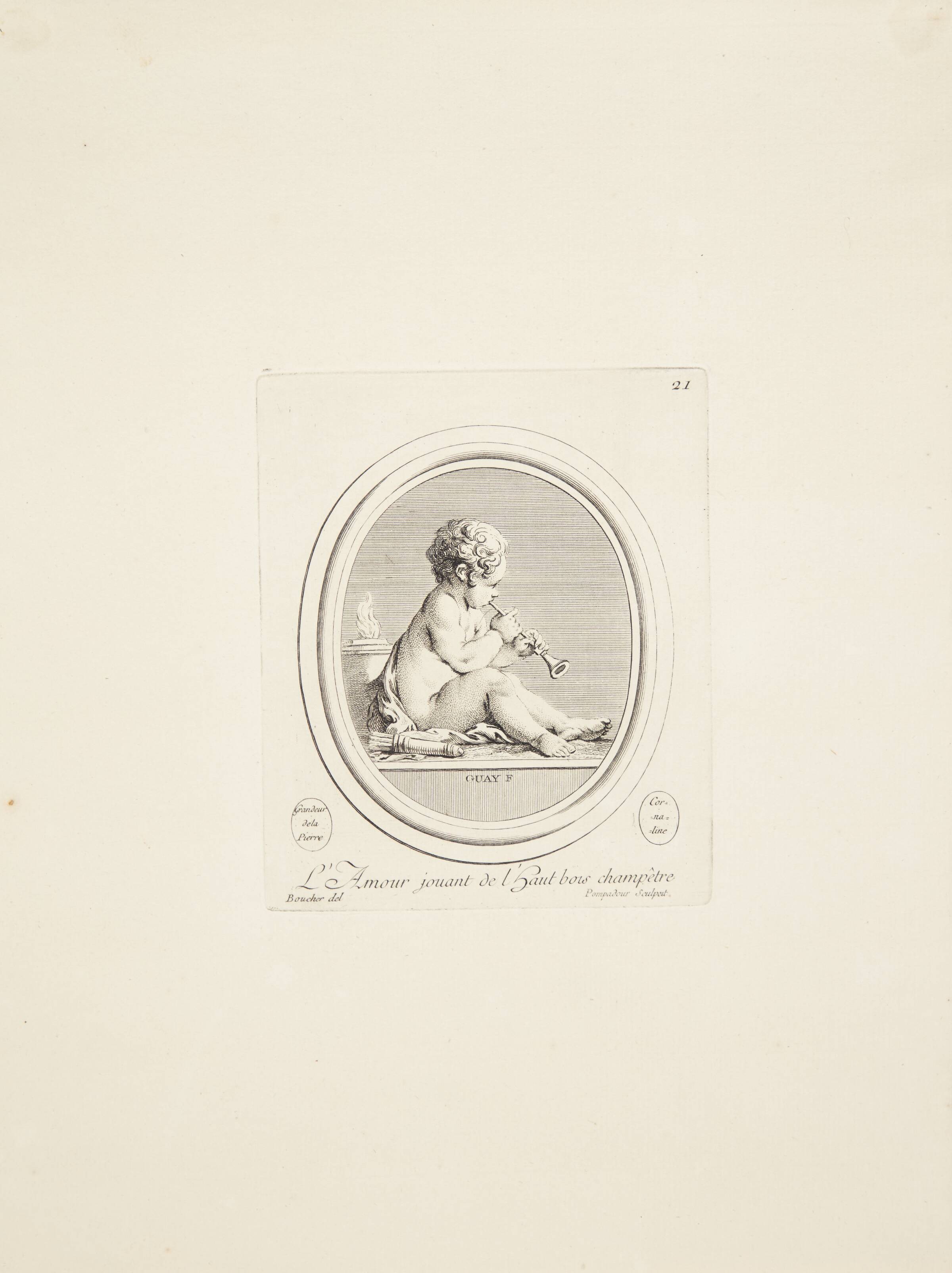 Amor spiller obo, Madame de Pompadour, 1753-1757
