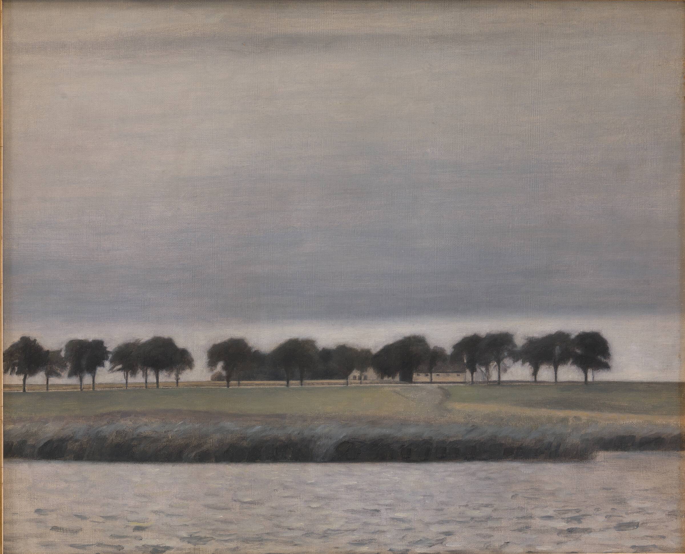 Forstudie til "Solregn. Gentofte Sø", Vilhelm Hammershøi, 1903