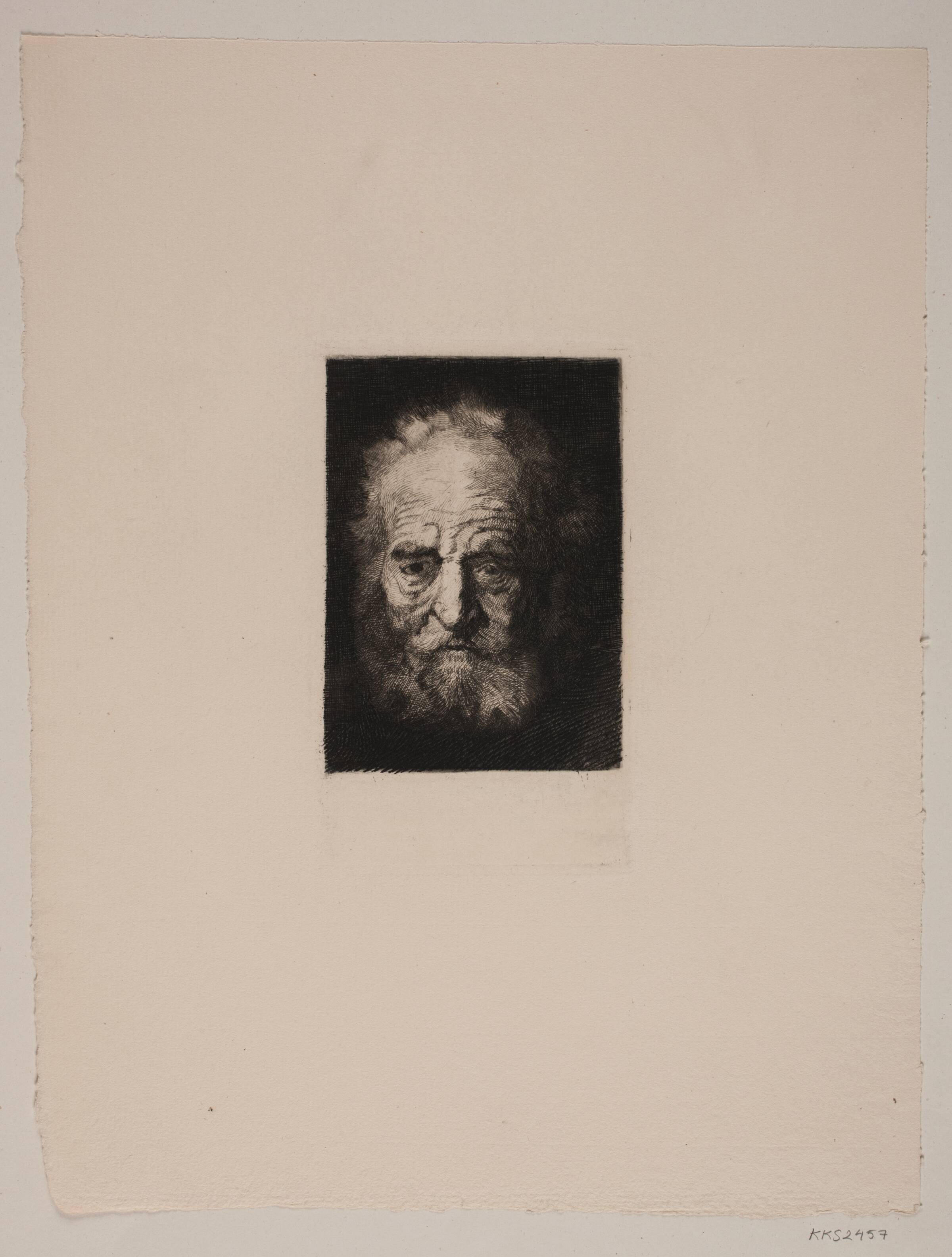 Oldingehoved. Studie efter Rembrandt, G.V. Blom, 1853-1942
