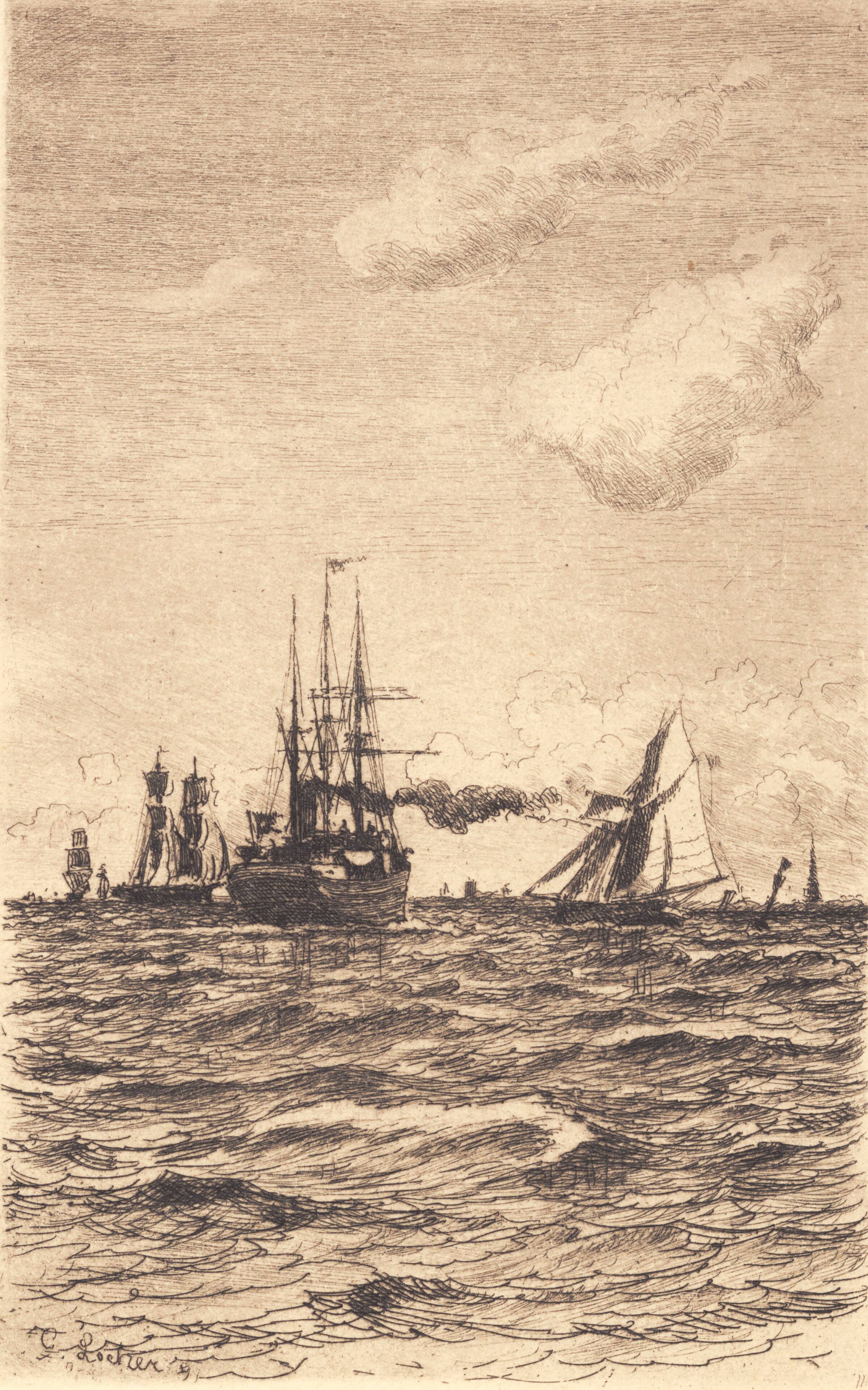 Damper og sejlskibe, Carl Locher, 1902-1905