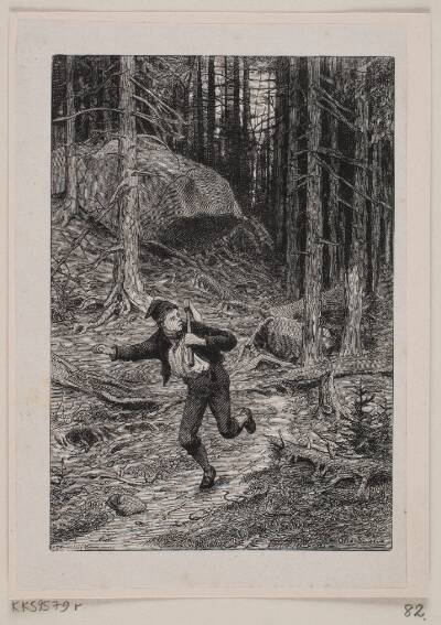 Illustration til "En Sommernat paa Krogskoven"
