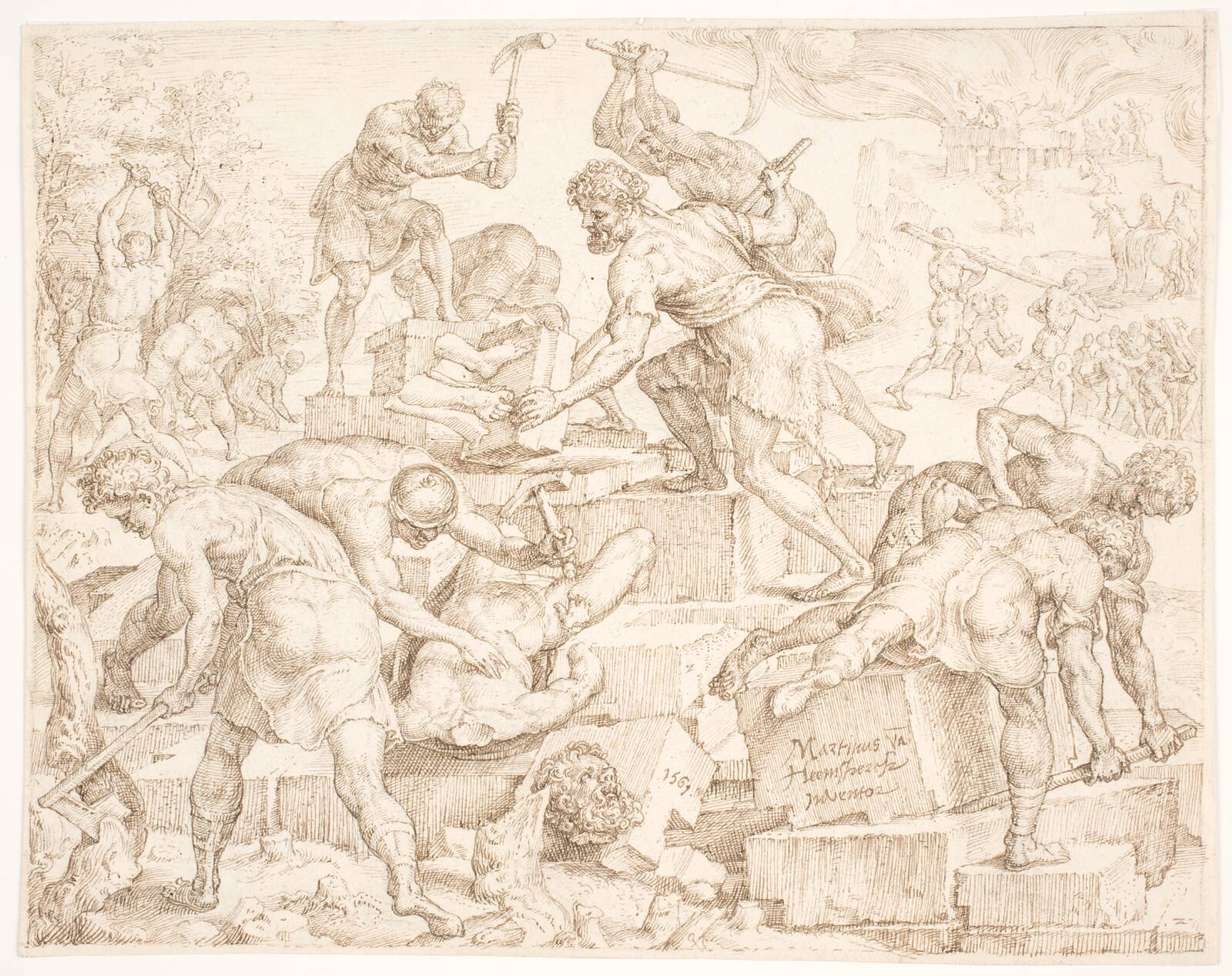 Gideon nedbryder Baalsalteret, Maarten van Heemskerck, 1561