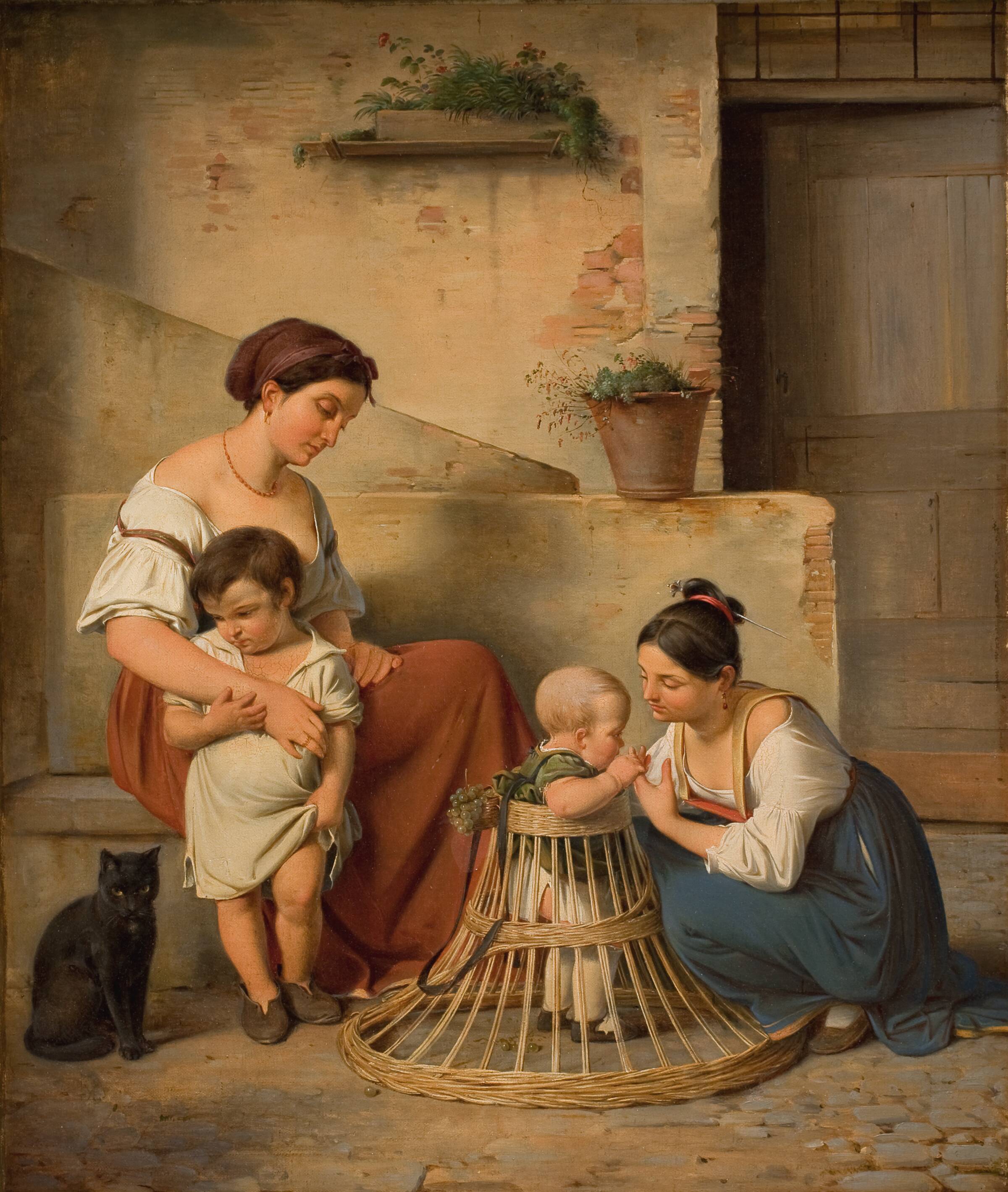 En romersk gadescene, Albert Küchler, 1833
