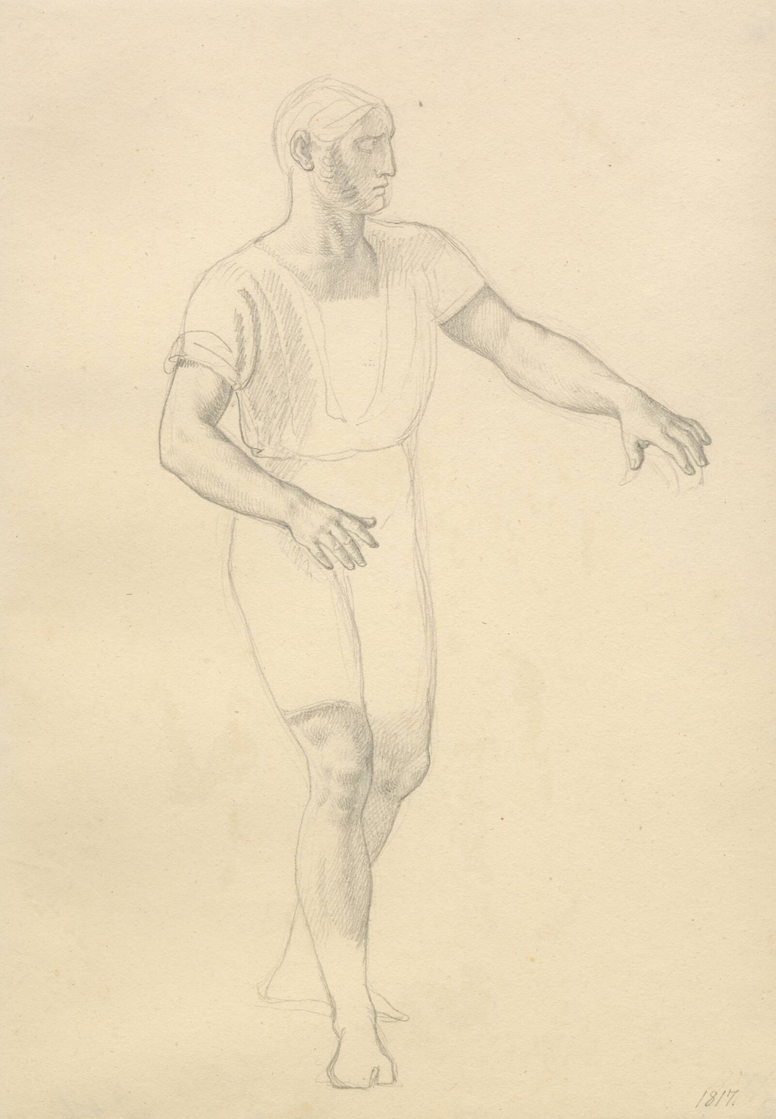 Balders død - studie til Hødur., C.W. Eckersberg, 1817