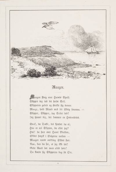 Maagen. Illustration til H.V. Kaalund, "Fabler for Børn"