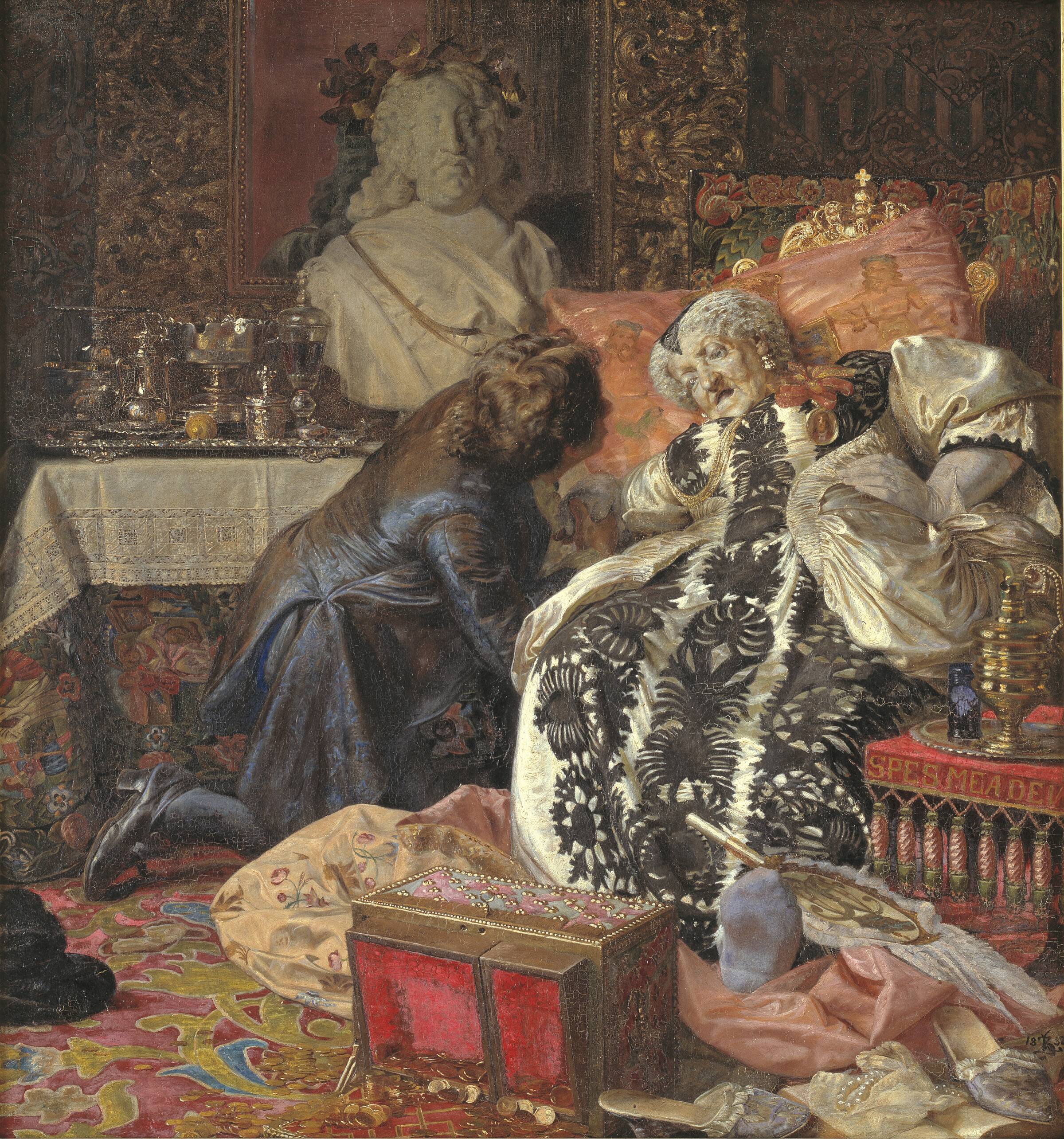 Dronning Sophie Amalies død, Kristian Zahrtmann, 1882