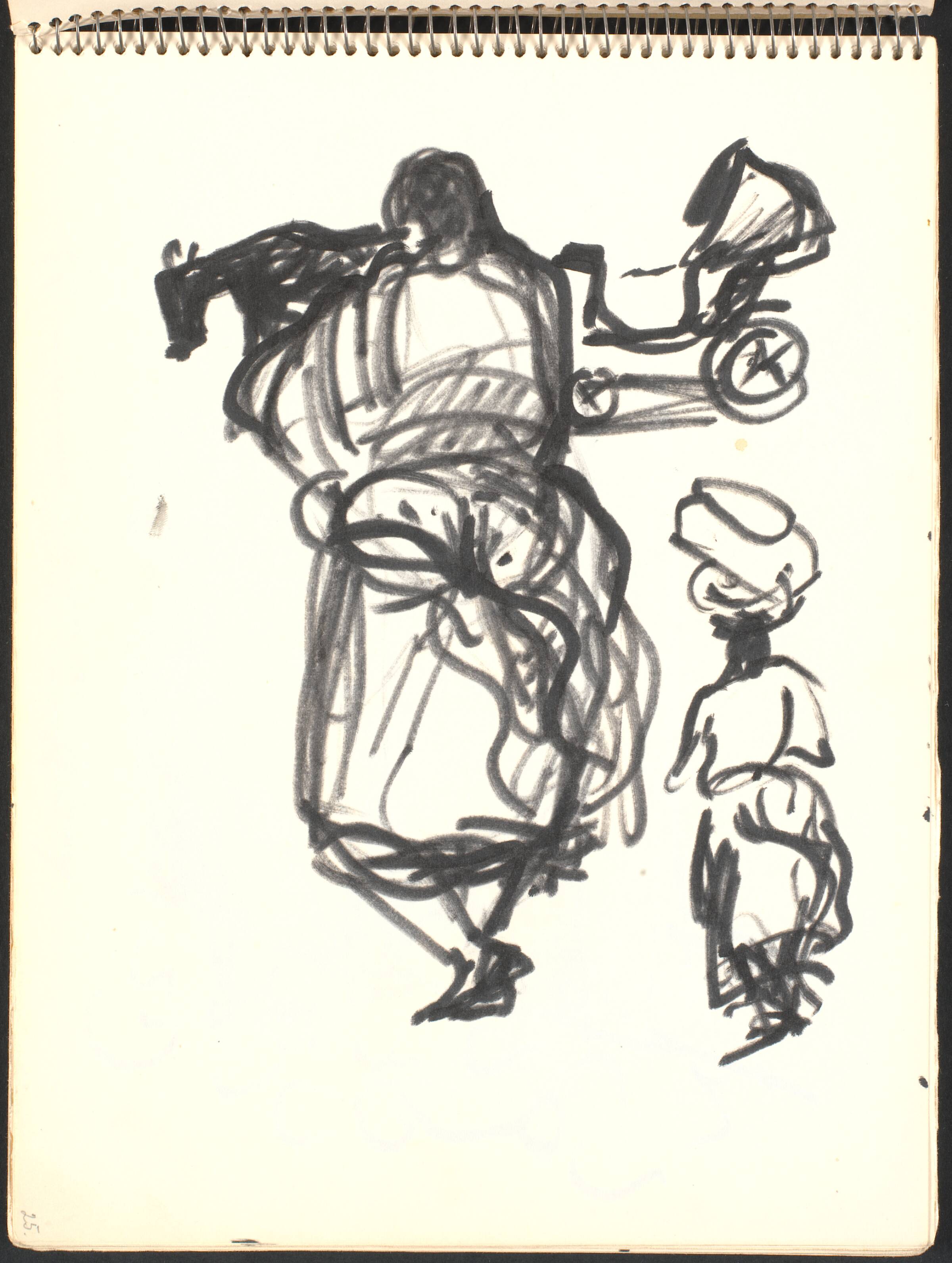 Gadescene med karet, Gottfred Eickhoff, 1952