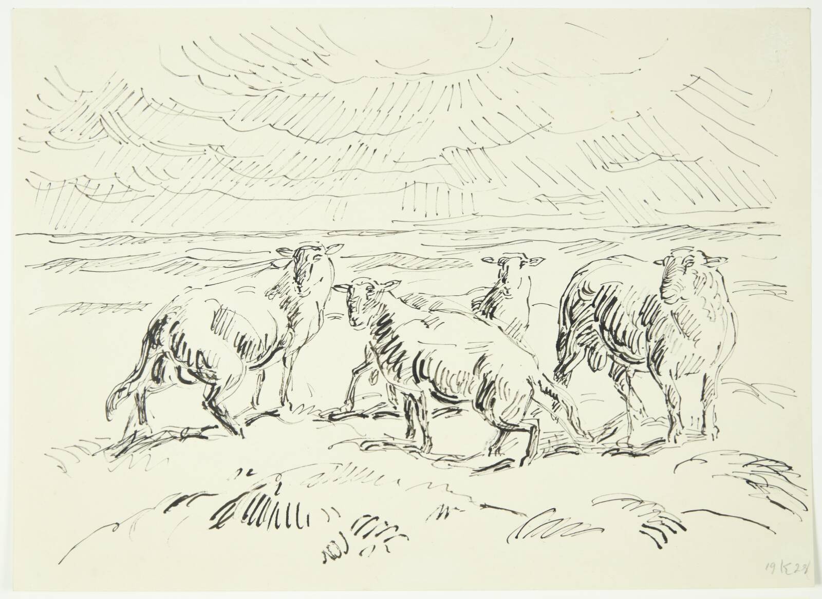 Fire får, Knud Kyhn, 1928