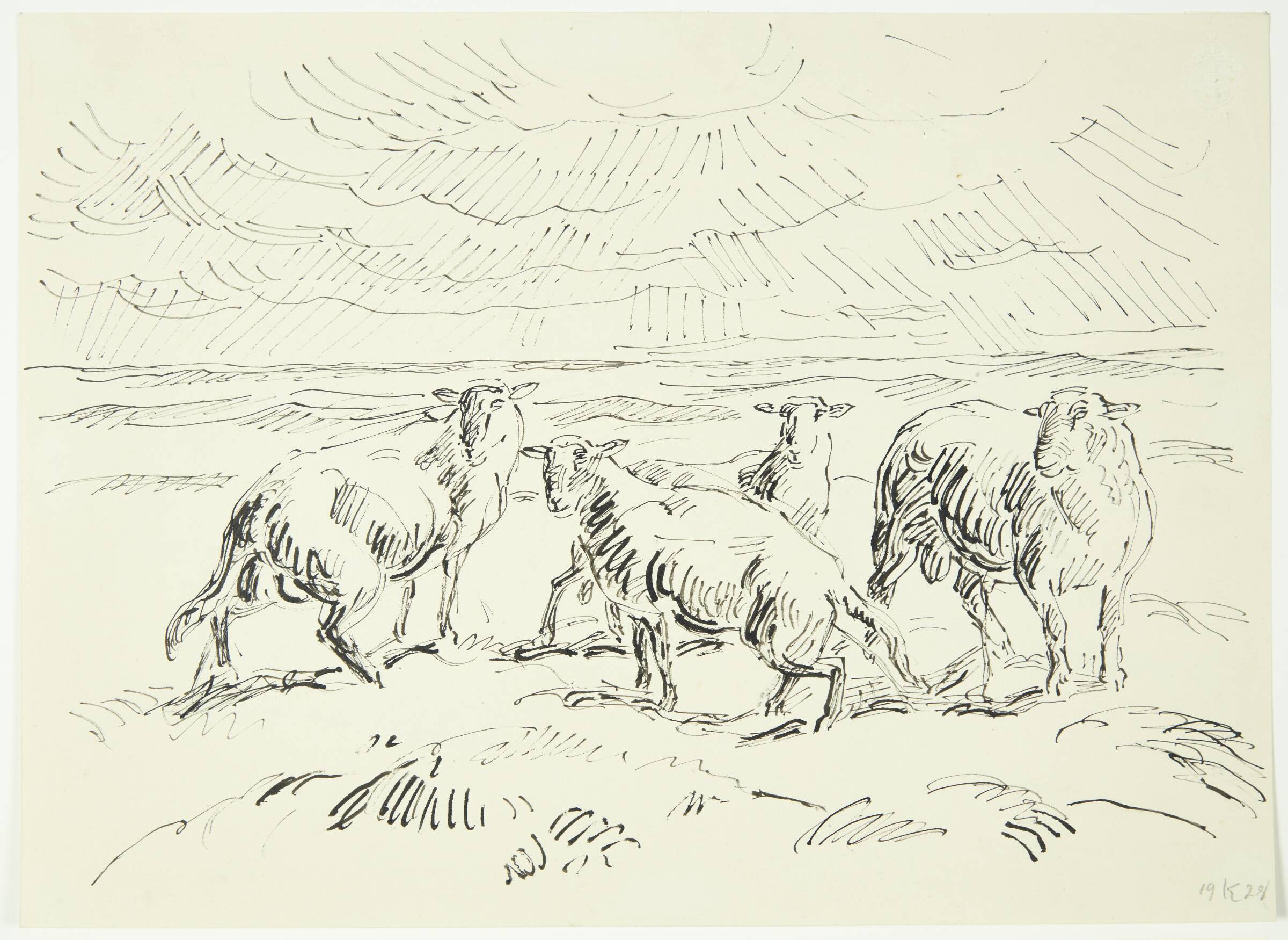 Fire får, Knud Kyhn, 1928