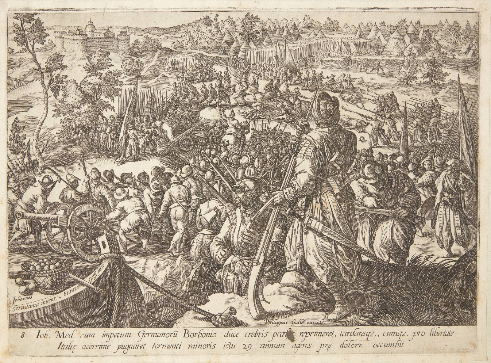 Giovanni de' Medicis død, Hendrick Goltzius, 1576-1579