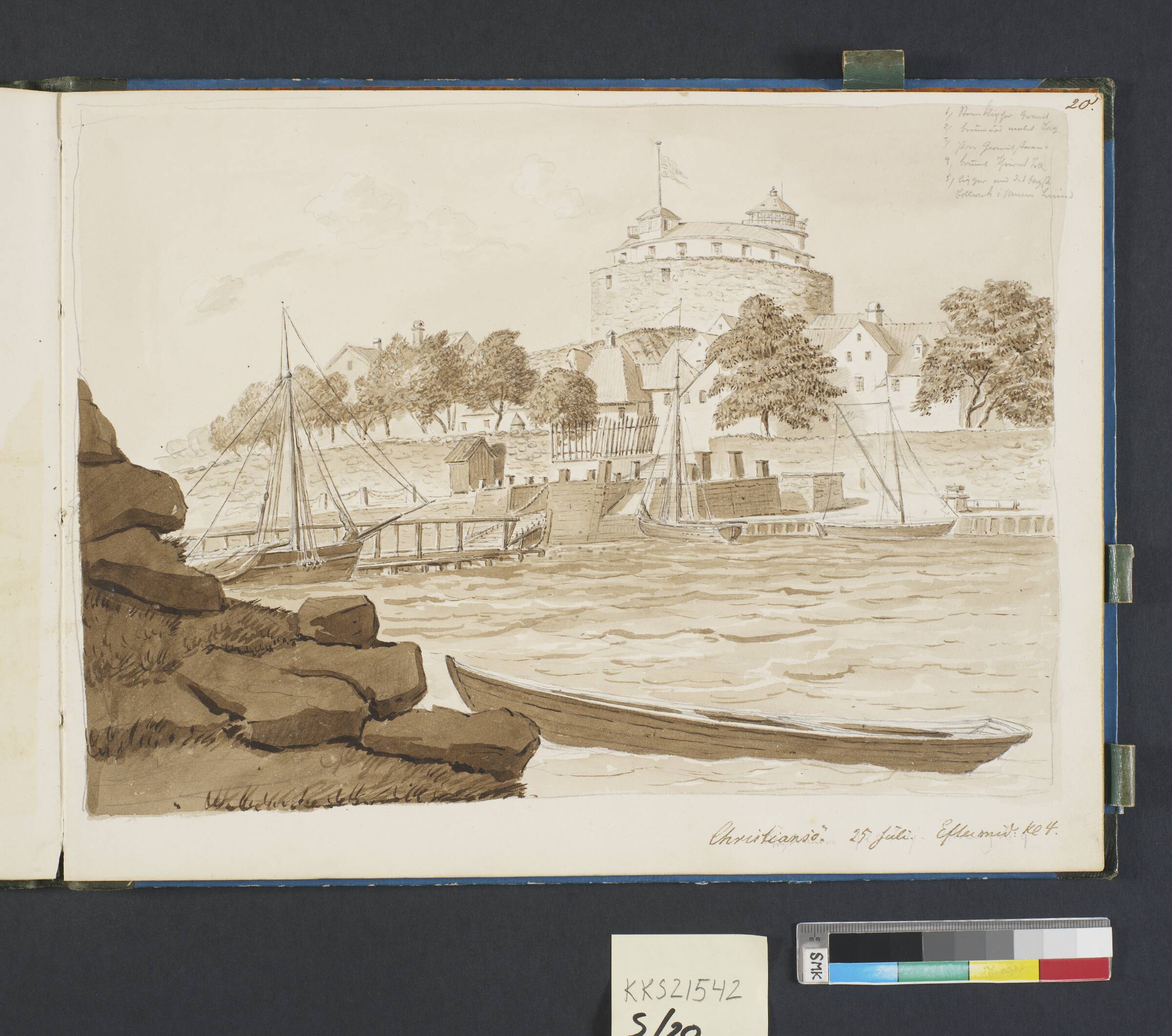 Skitse af et træ (venstre del), J.P. Møller, 1818-1822
