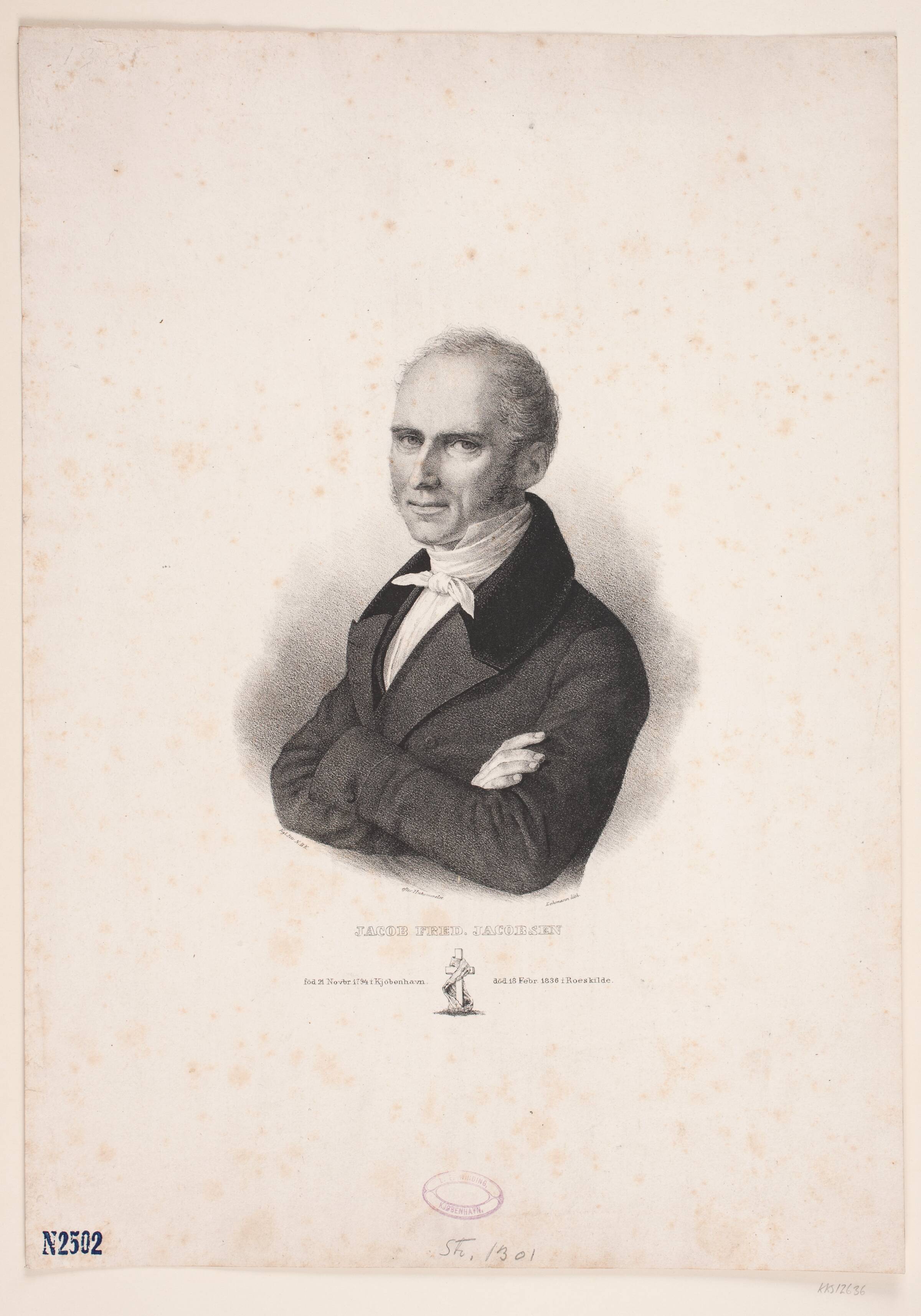 J. F. Jacobsen, Edvard Lehmann, 1820-1843