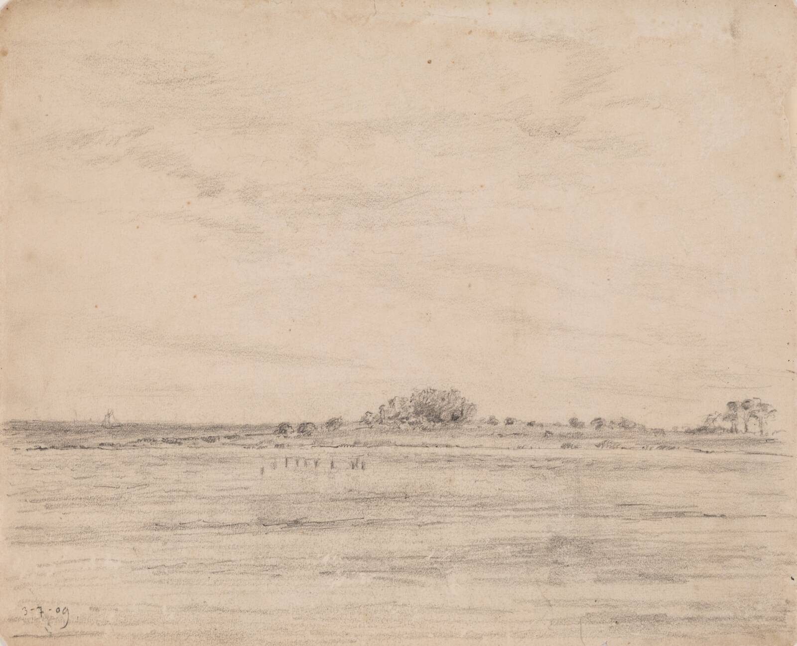 Landskab, J.A. Jerichau, 1909