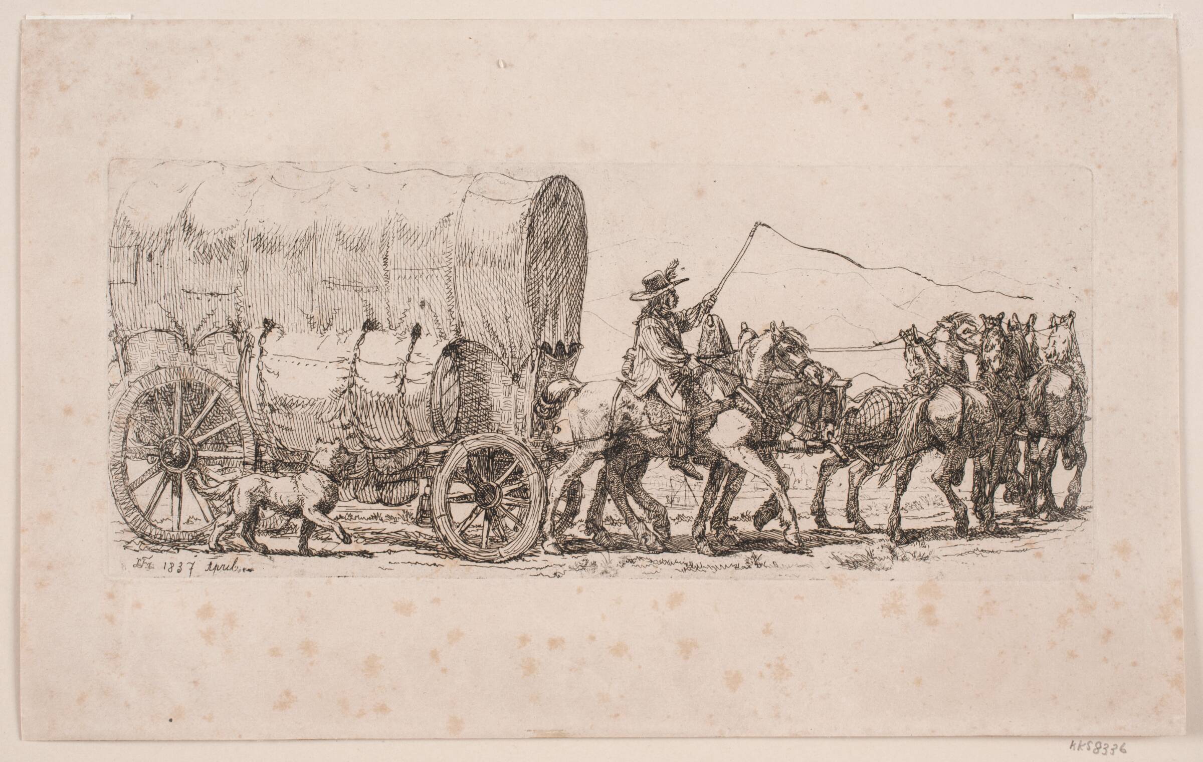 Fragtvognen, Lorenz Frølich, 1837