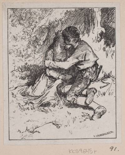 Illustration til "Gjæte Kongens Harer"