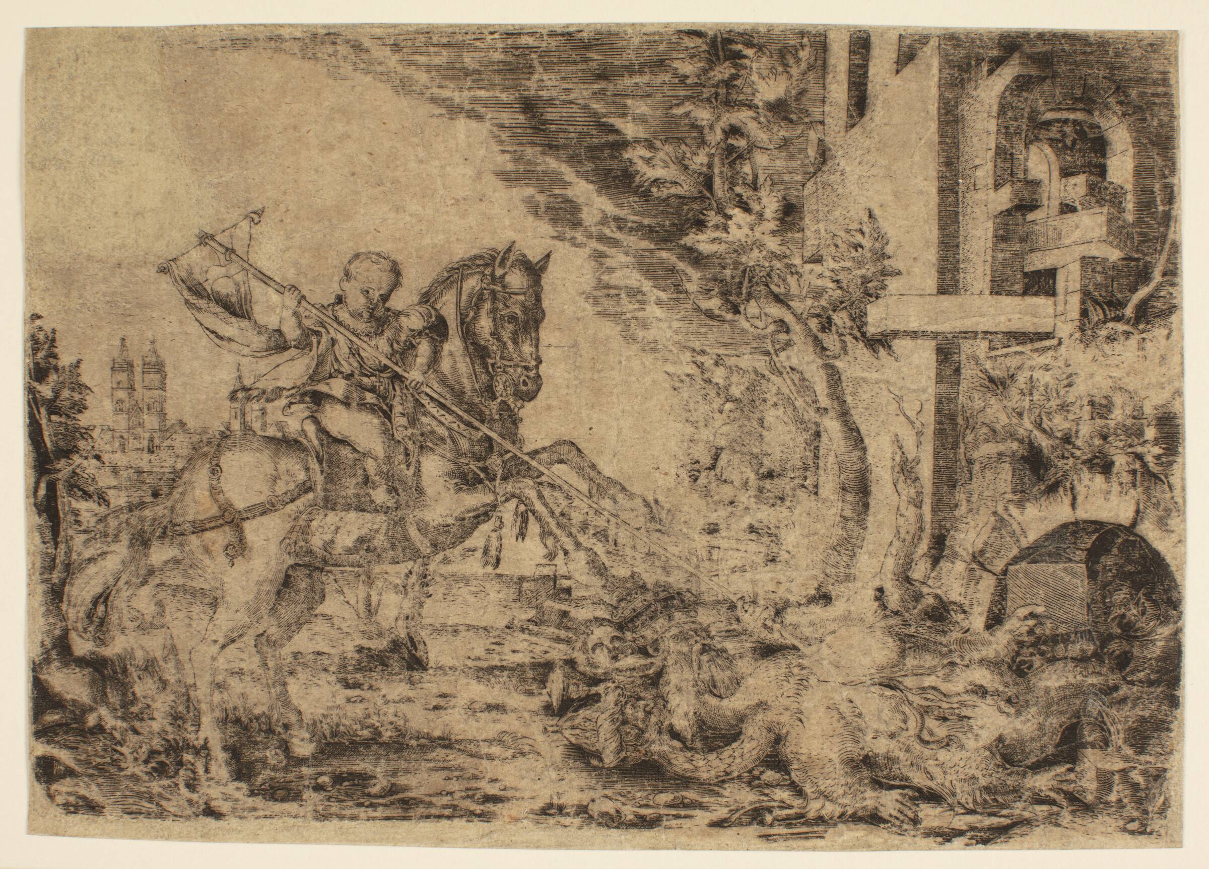 Jesusbarnet besejrer den katolske kirke, Peter Gottlandt, 1552