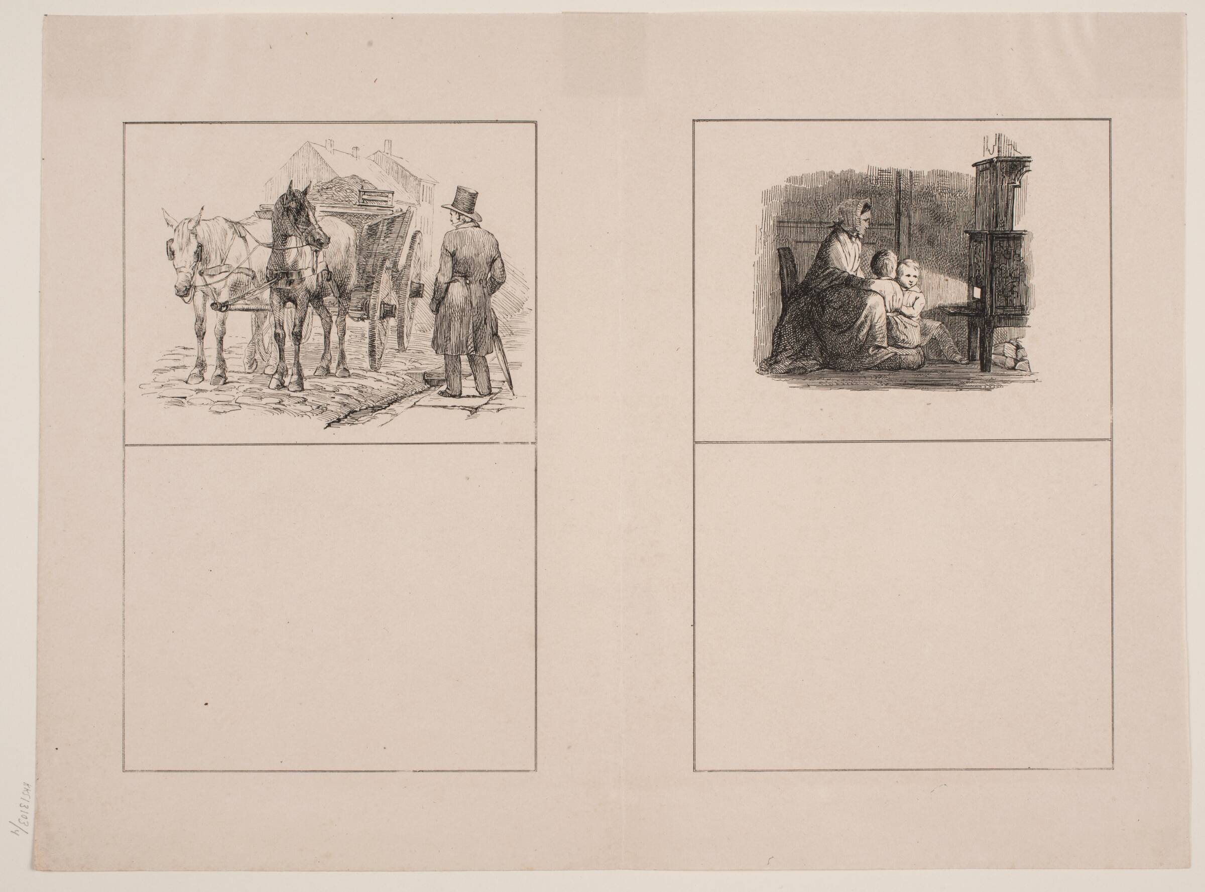 Skraldemandshesten; Vinteren, Adolph Kittendorff, 1845