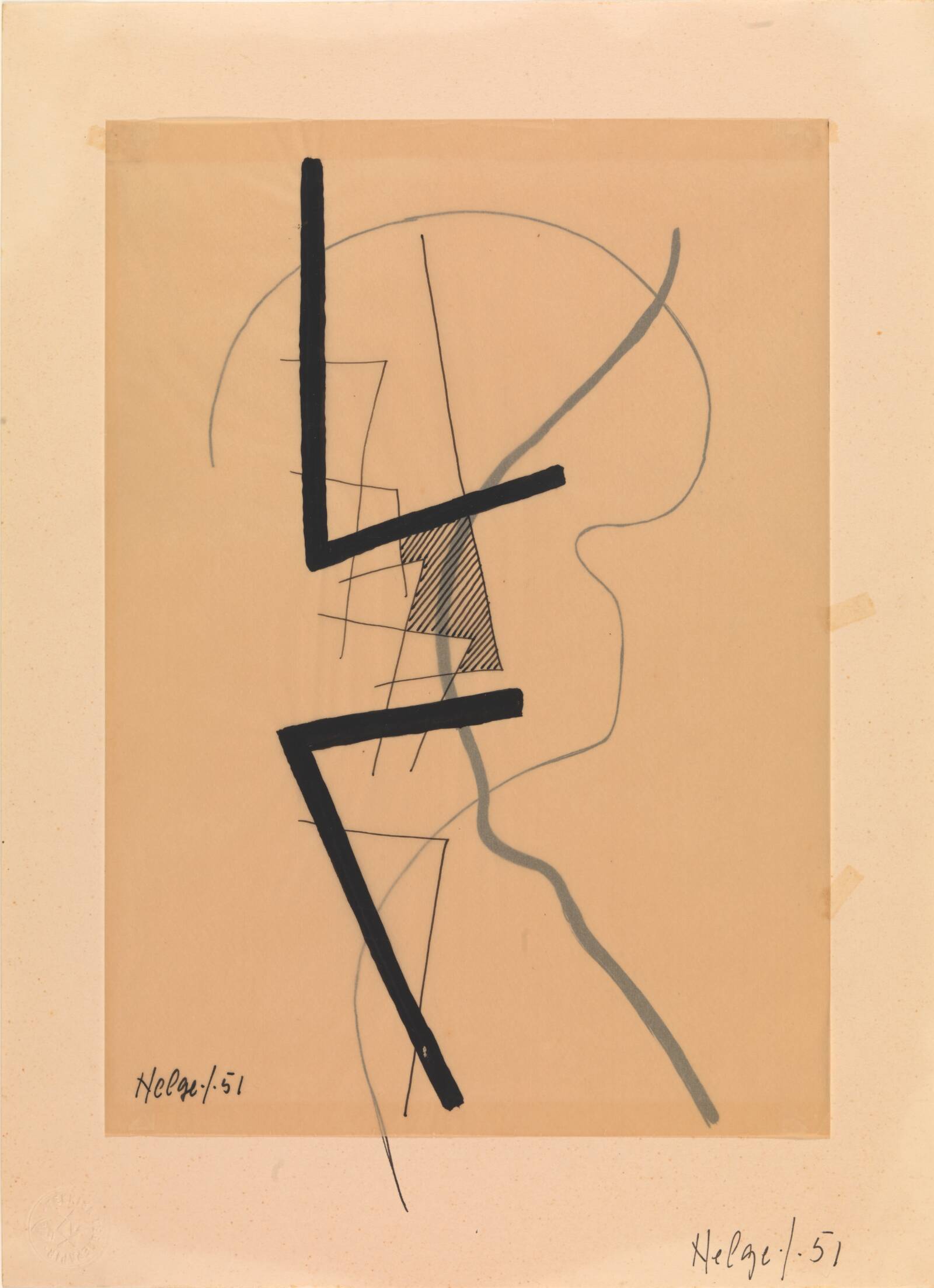 Uden titel, Helge Jacobsen, 1950-1951