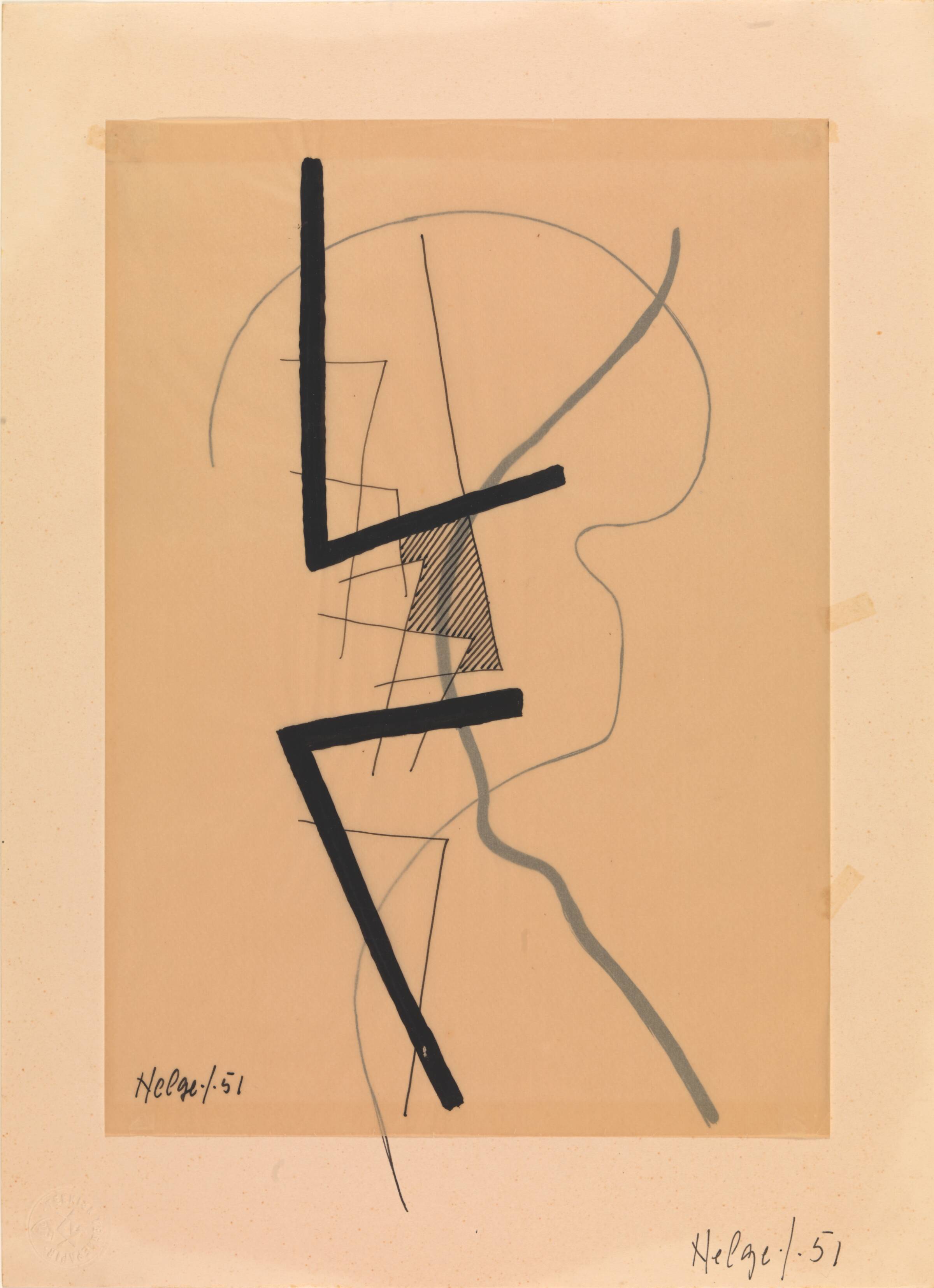 Uden titel, Helge Jacobsen, 1950-1951