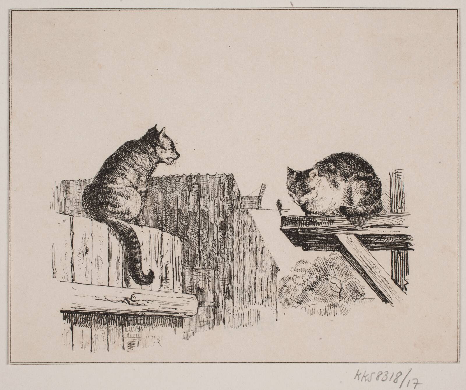 De to katte, Adolph Kittendorff, 1845