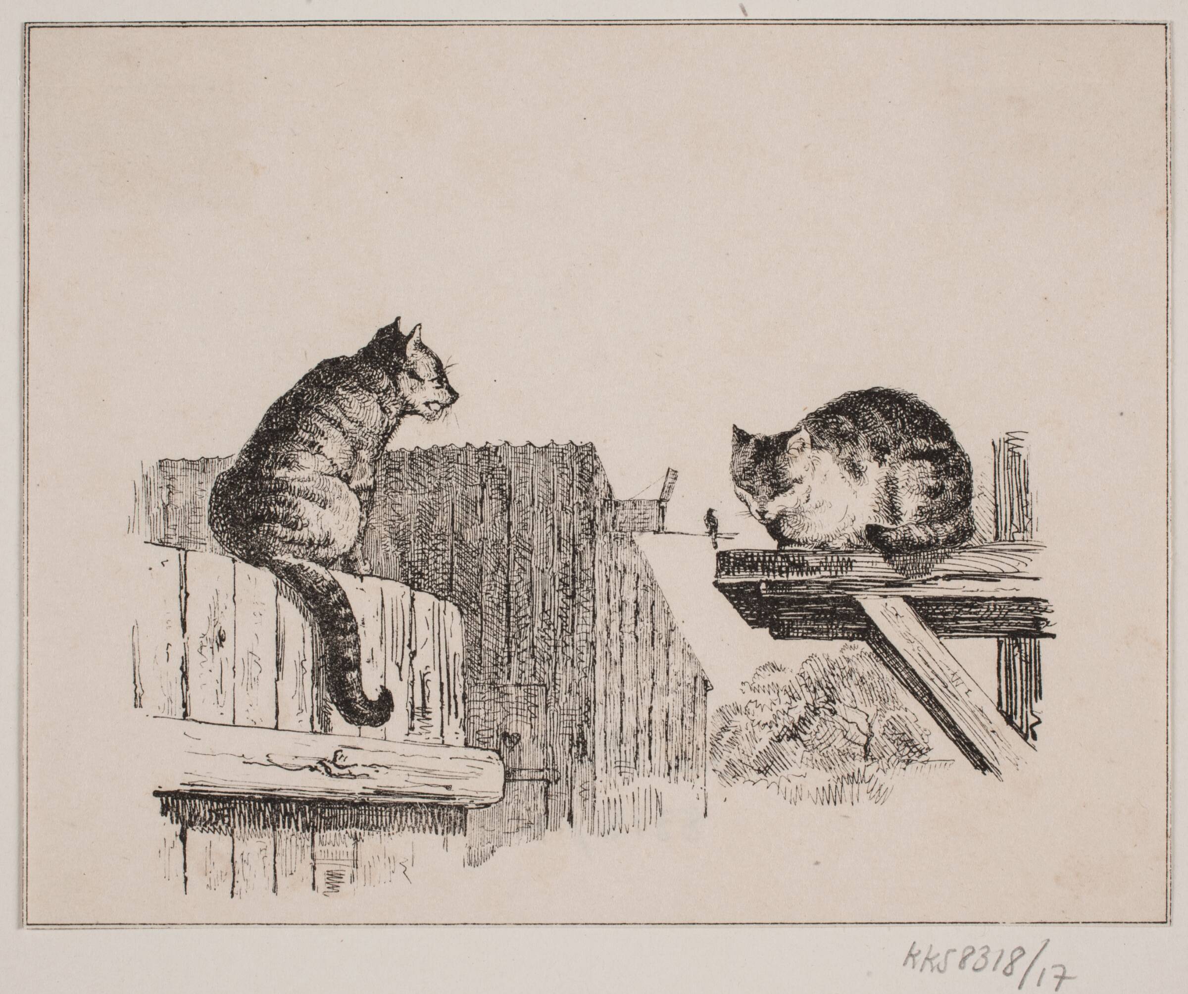 De to katte, Adolph Kittendorff, 1845