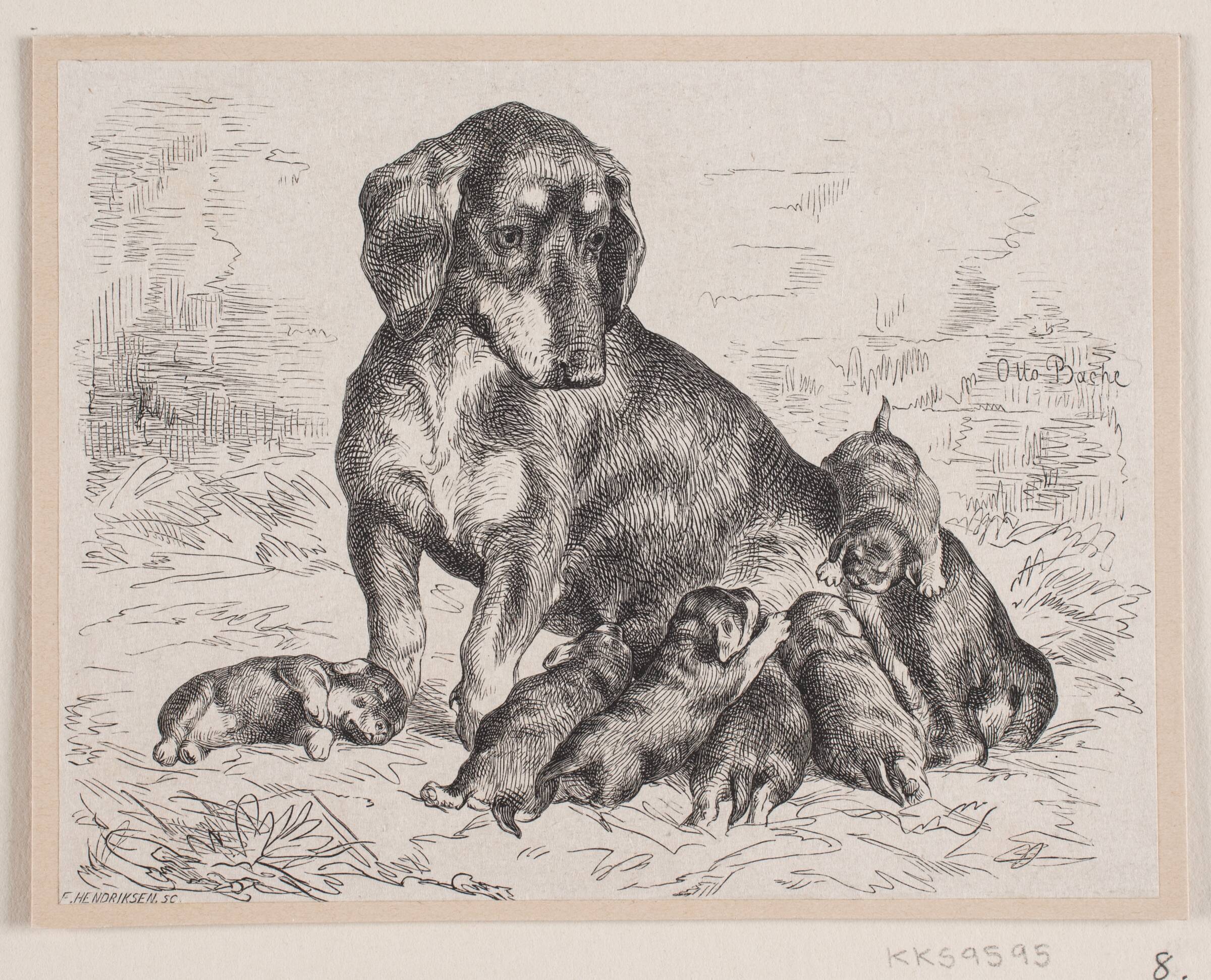 Illustration til digt af F. L. Høedt, F. Hendriksen, 1871