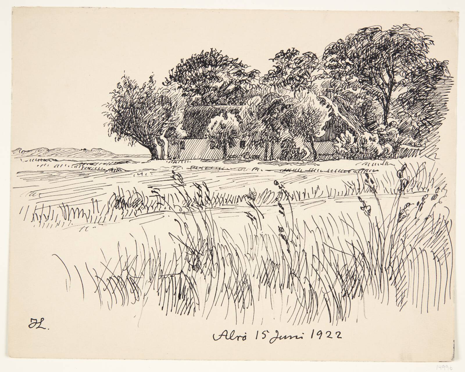 Landskab. Alrø, Johannes Larsen, 1922