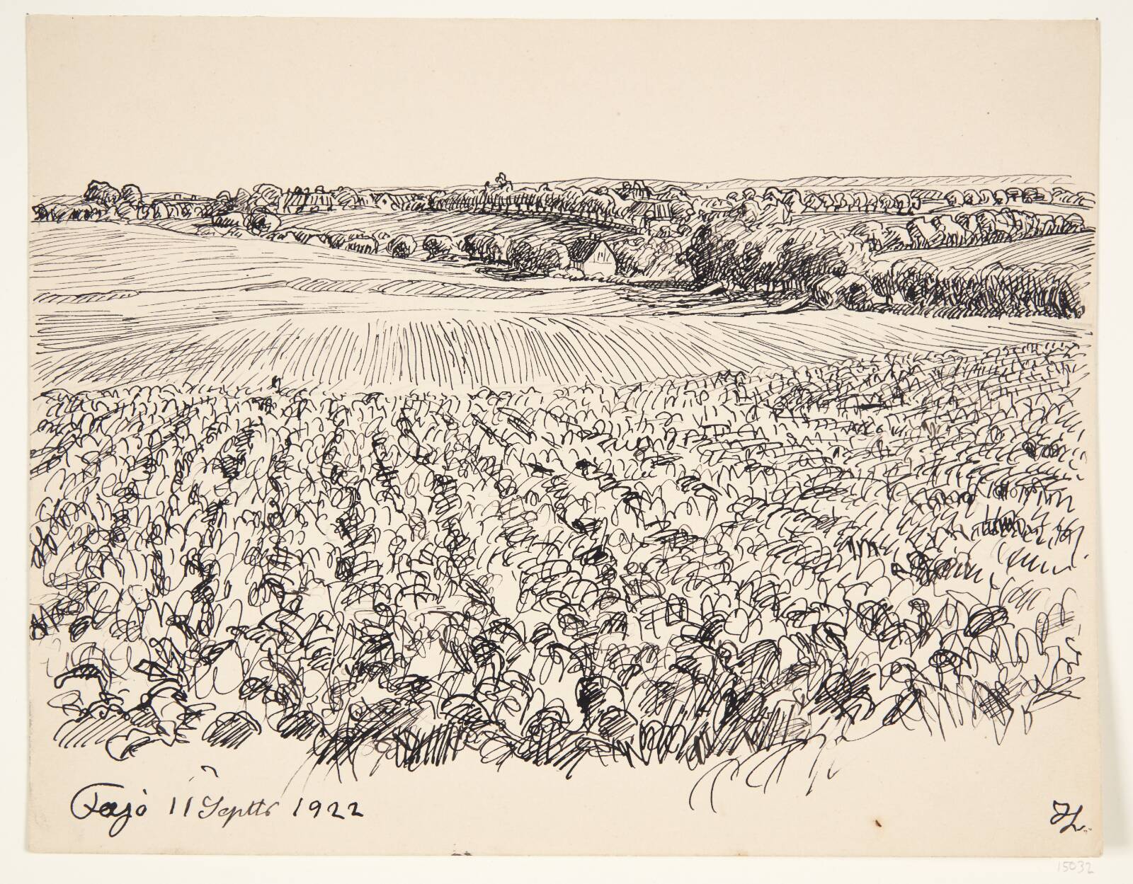 Landskab. Fejø, Johannes Larsen, 1922