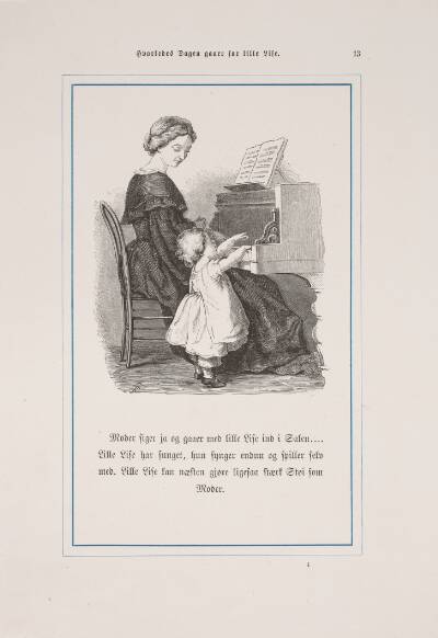 Illustration til "Hvorledes Dagen gaaer for Lille Lise"