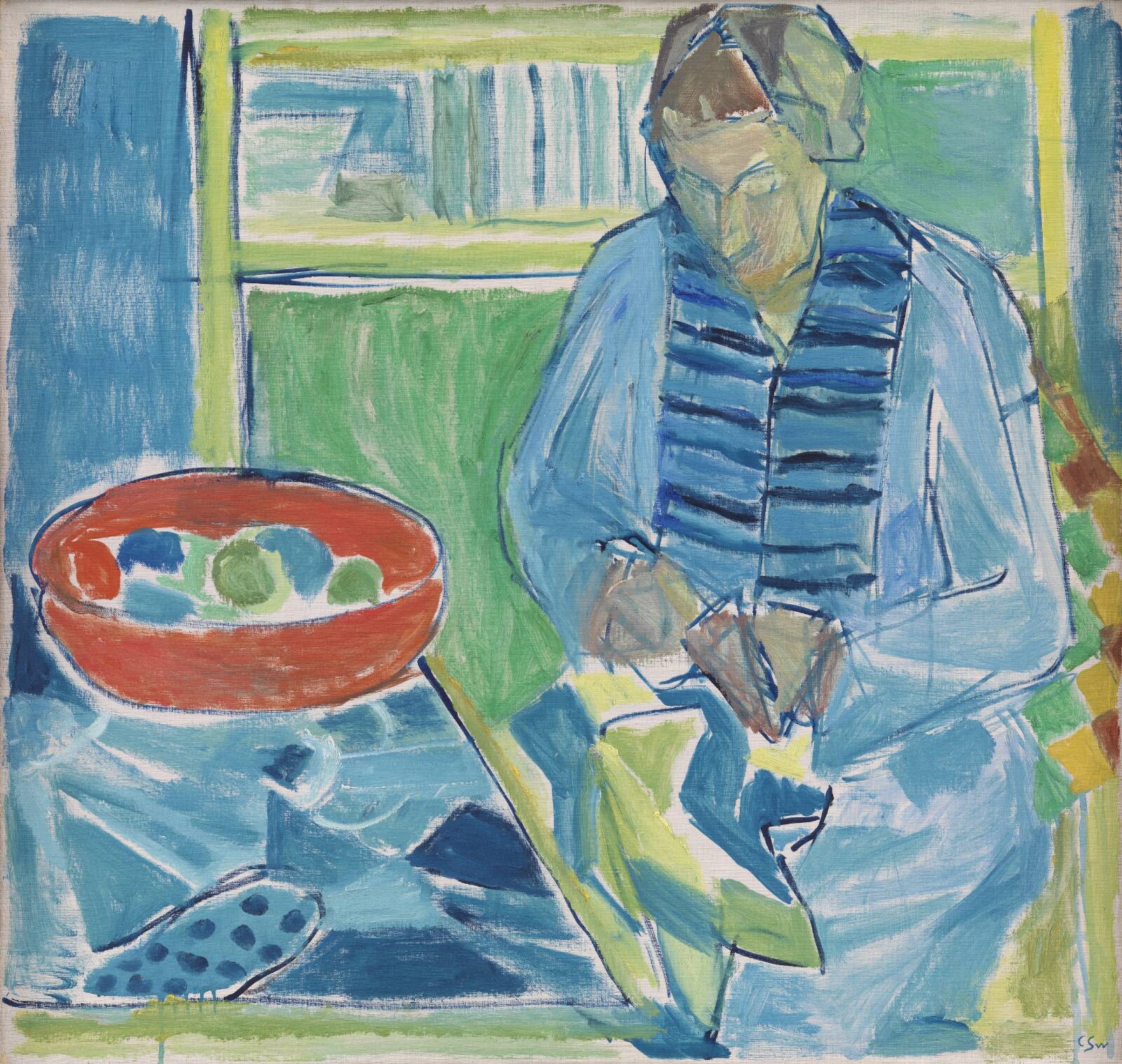 Strikkende dame, Christine Swane, 1934