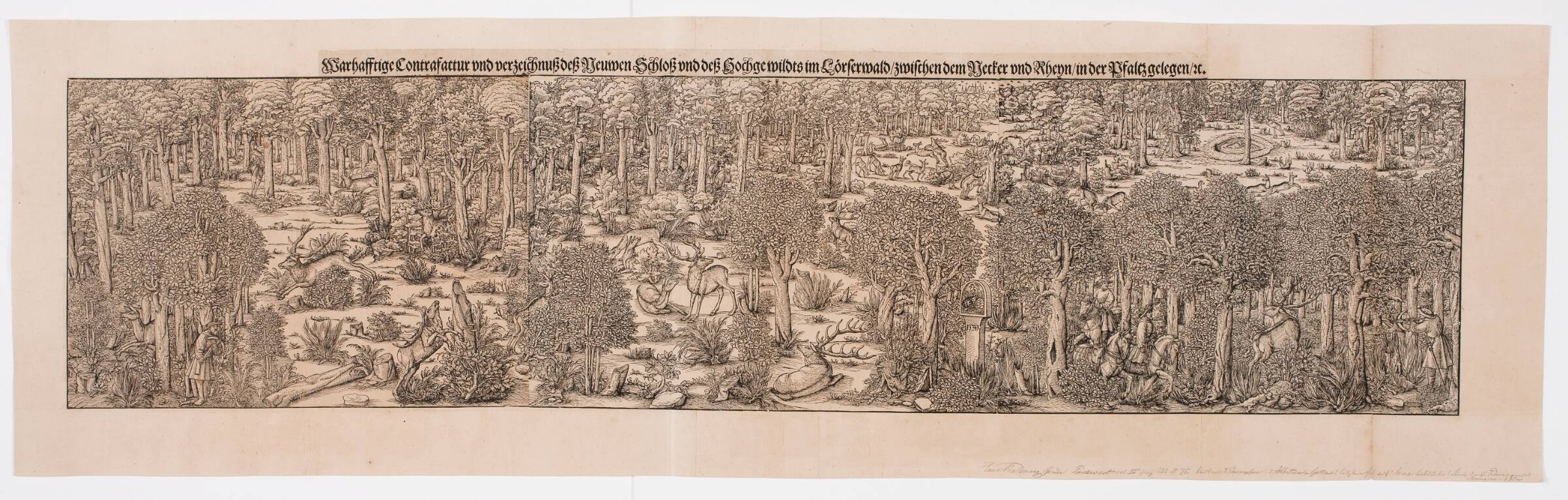 Jagtselskab / Hjortejagten, Michael Ostendorfer, 1543