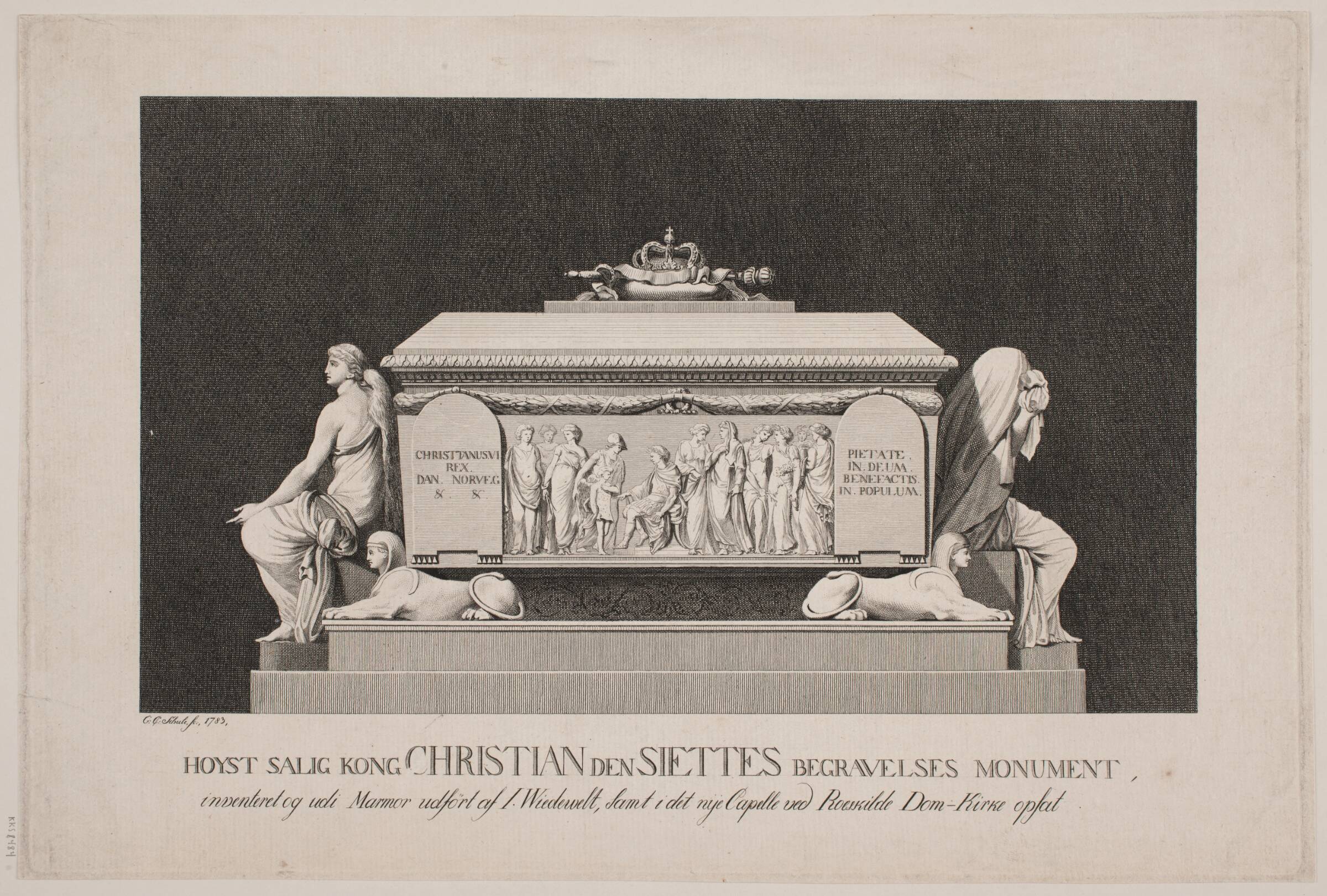 Christian VI's sarkofag, Georg Christian Schule, 1783
