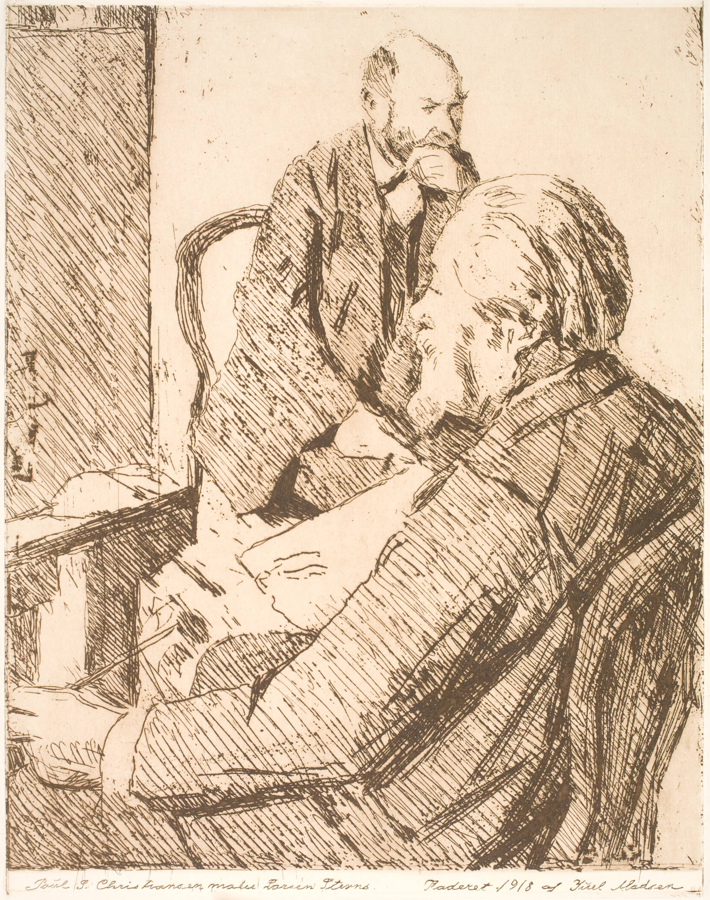 Paul S. Christiansen maler Stevns, Christian Juel Madsen, 1918