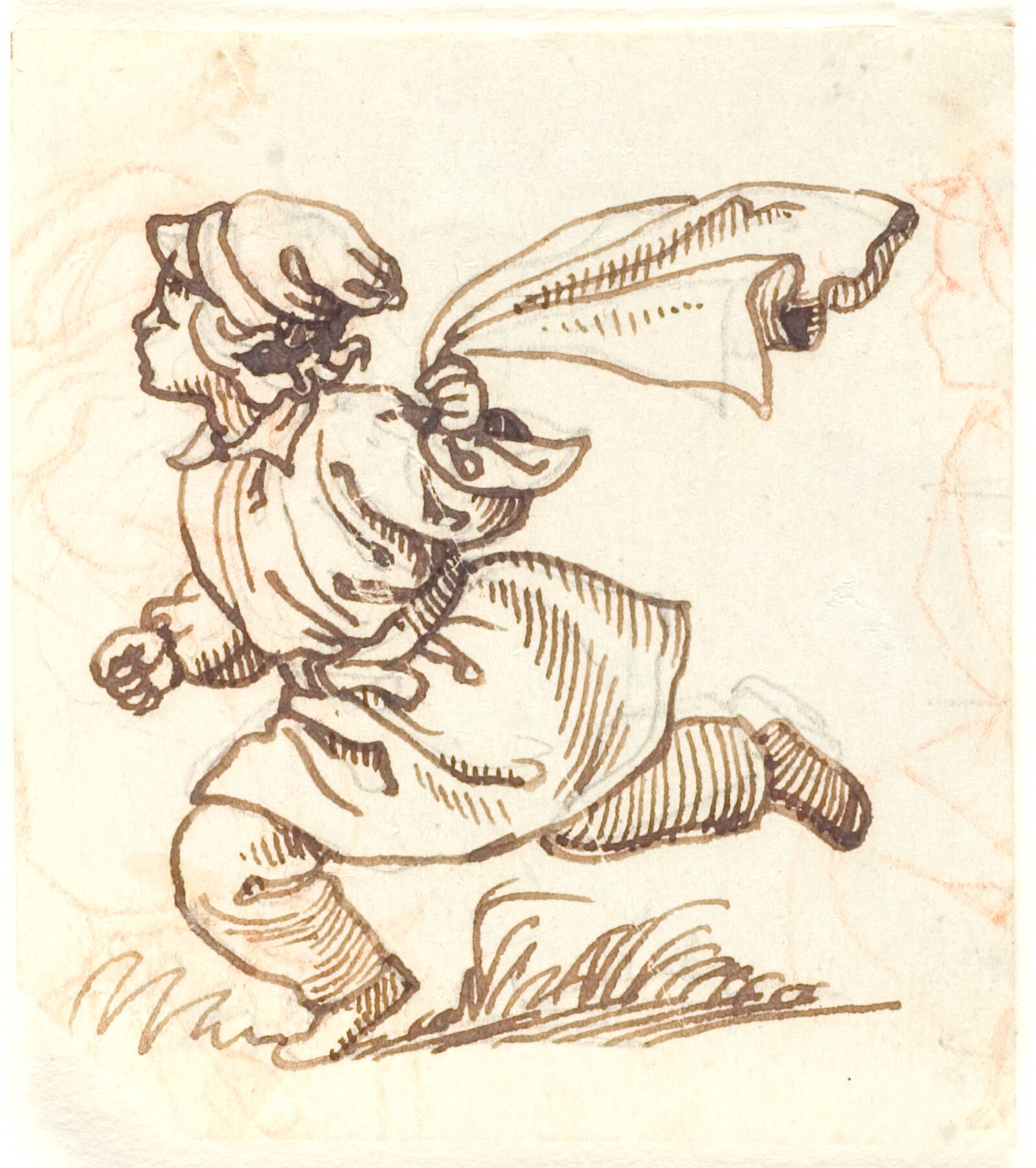 Løbende dreng, Lorenz Frølich, 1855