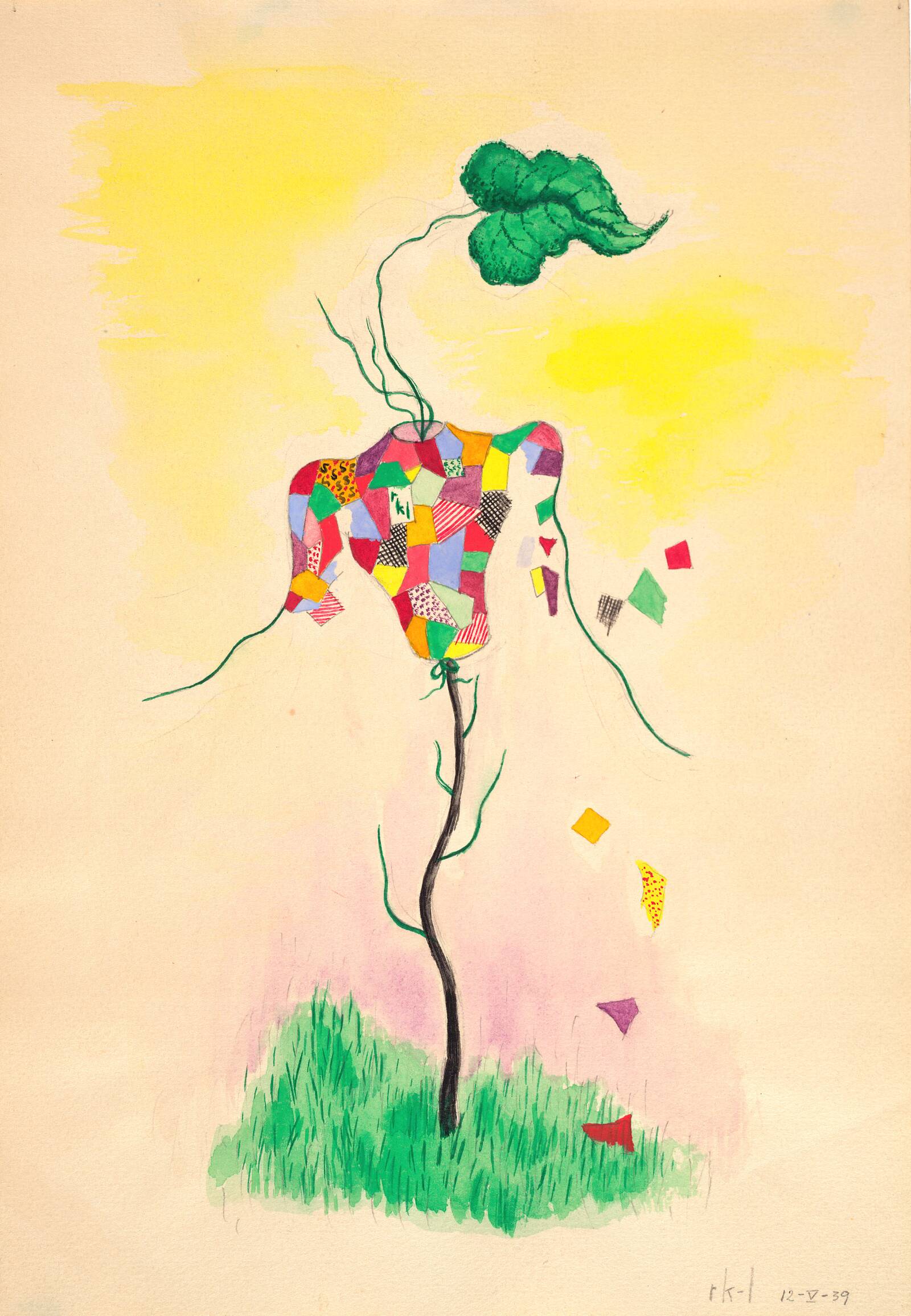 Surrealistisk kvindefigur, Rita Kernn-Larsen, 1939