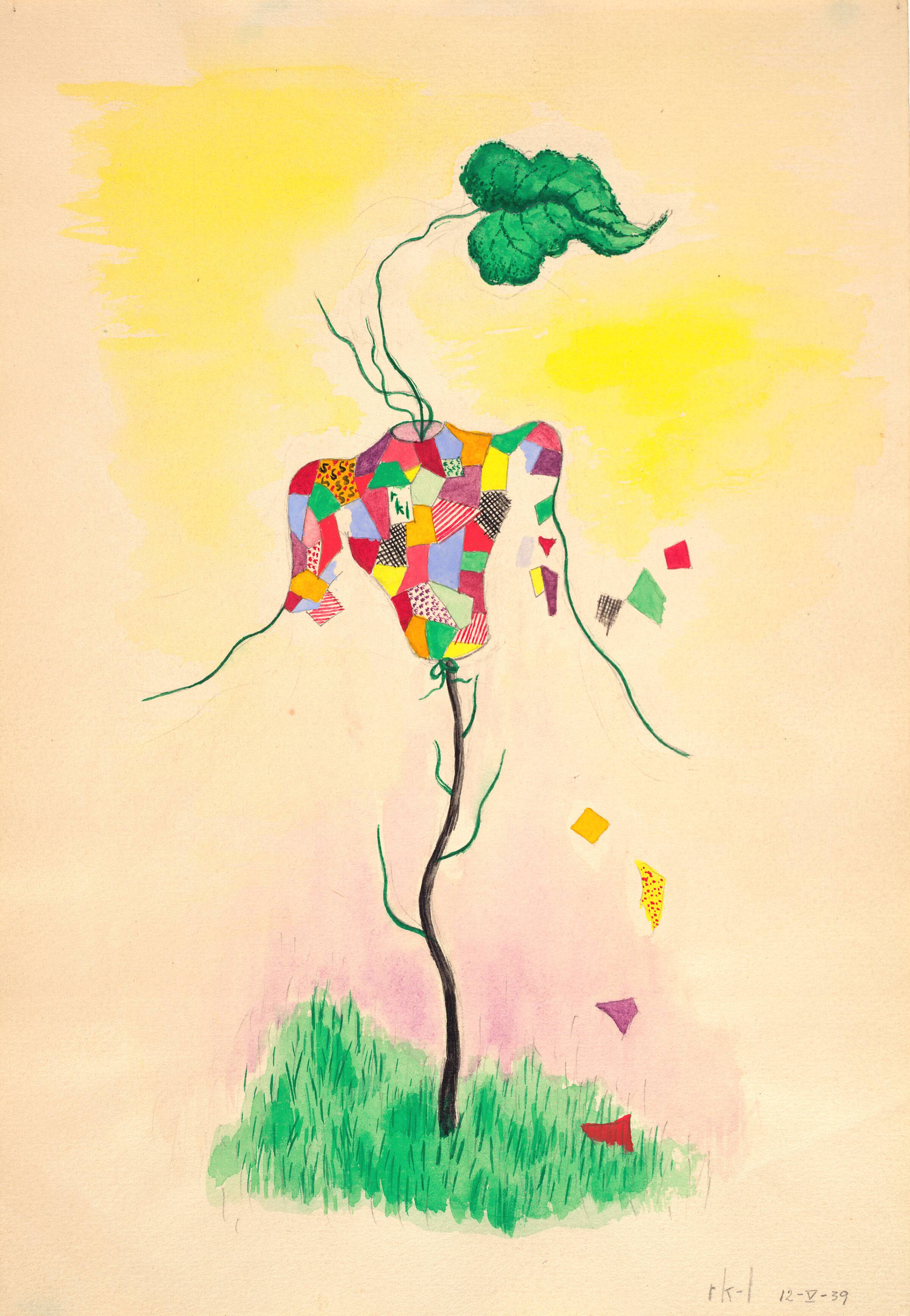 Surrealistisk kvindefigur, Rita Kernn-Larsen, 1939