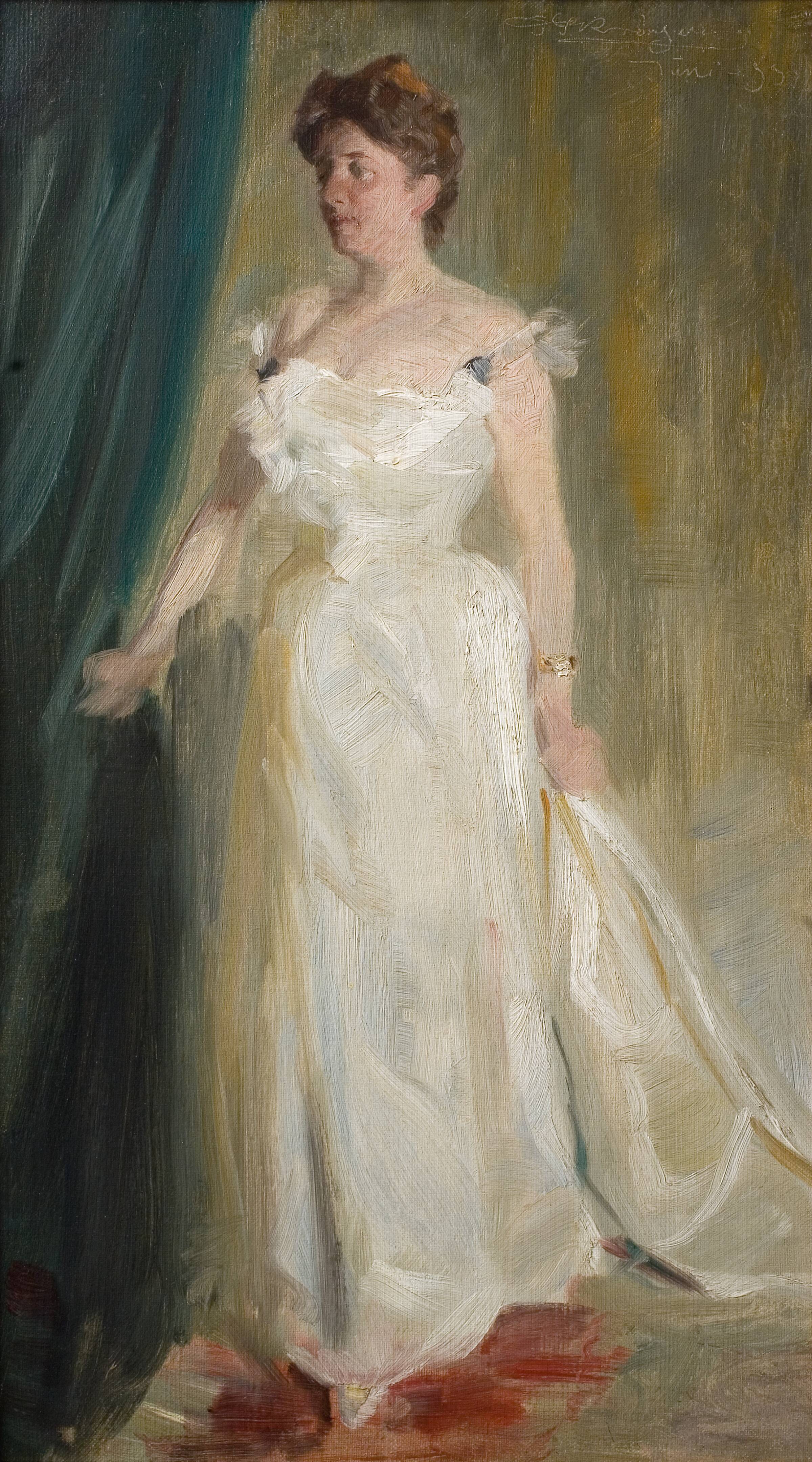 Portræt af lensgrevinde Lillie Suzanne Raben-Levetzau, P.S. Krøyer, 1899