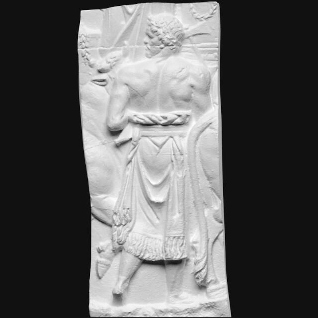 A Roman sacrificial attendant wearing a laurel wreath 3D model