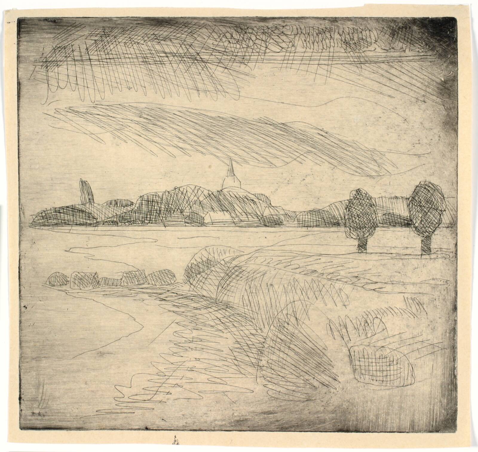 Landskab fra Ærø, Holger J. Jensen, 1939-1940