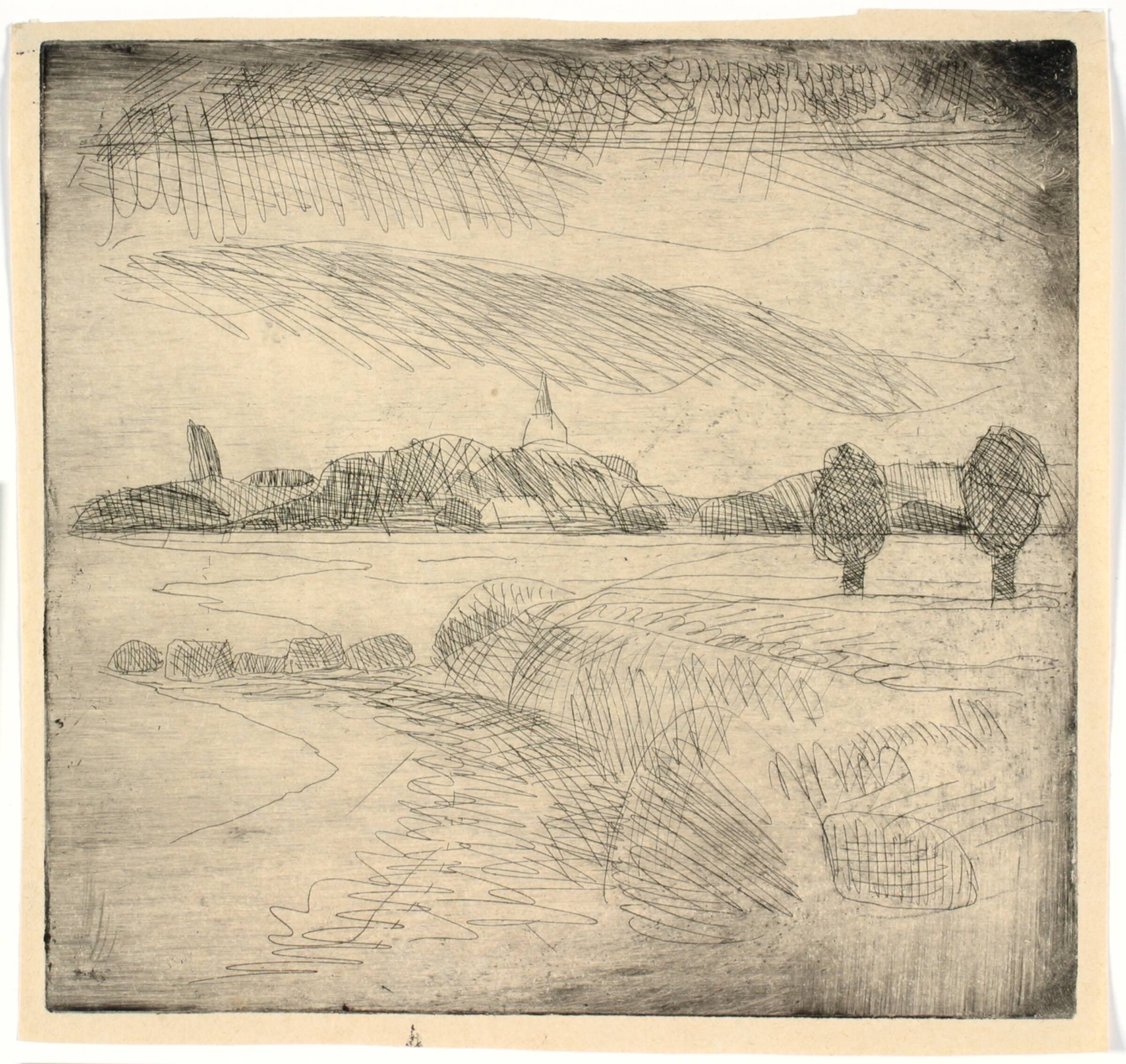 Landskab fra Ærø, Holger J. Jensen, 1939-1940